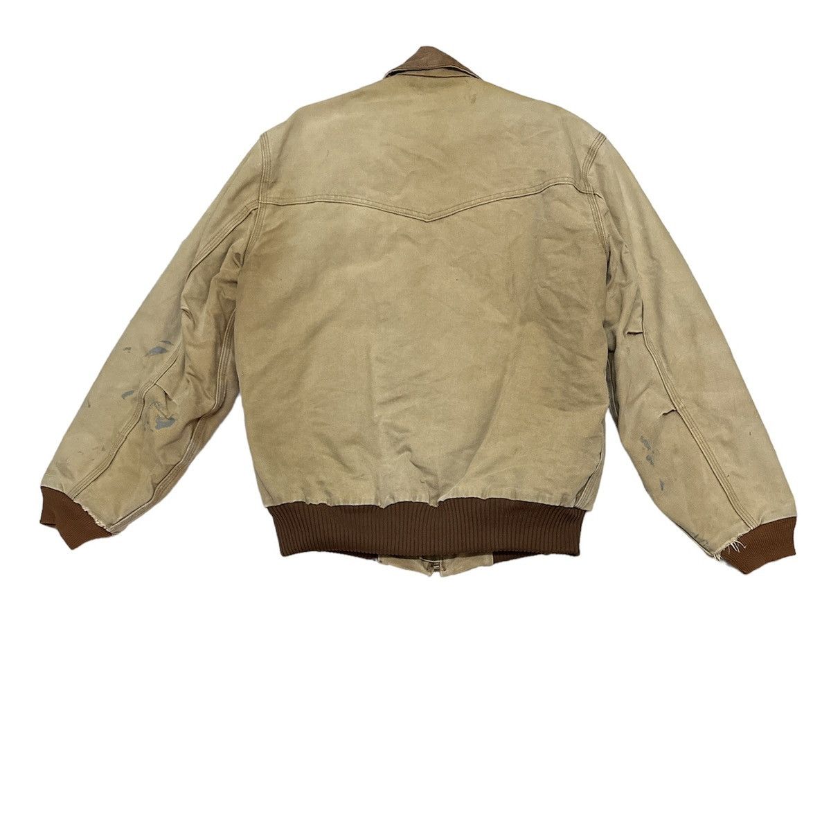 Vintage Carhartt Chore Jacket Distressed Work Wear Fashion - 2