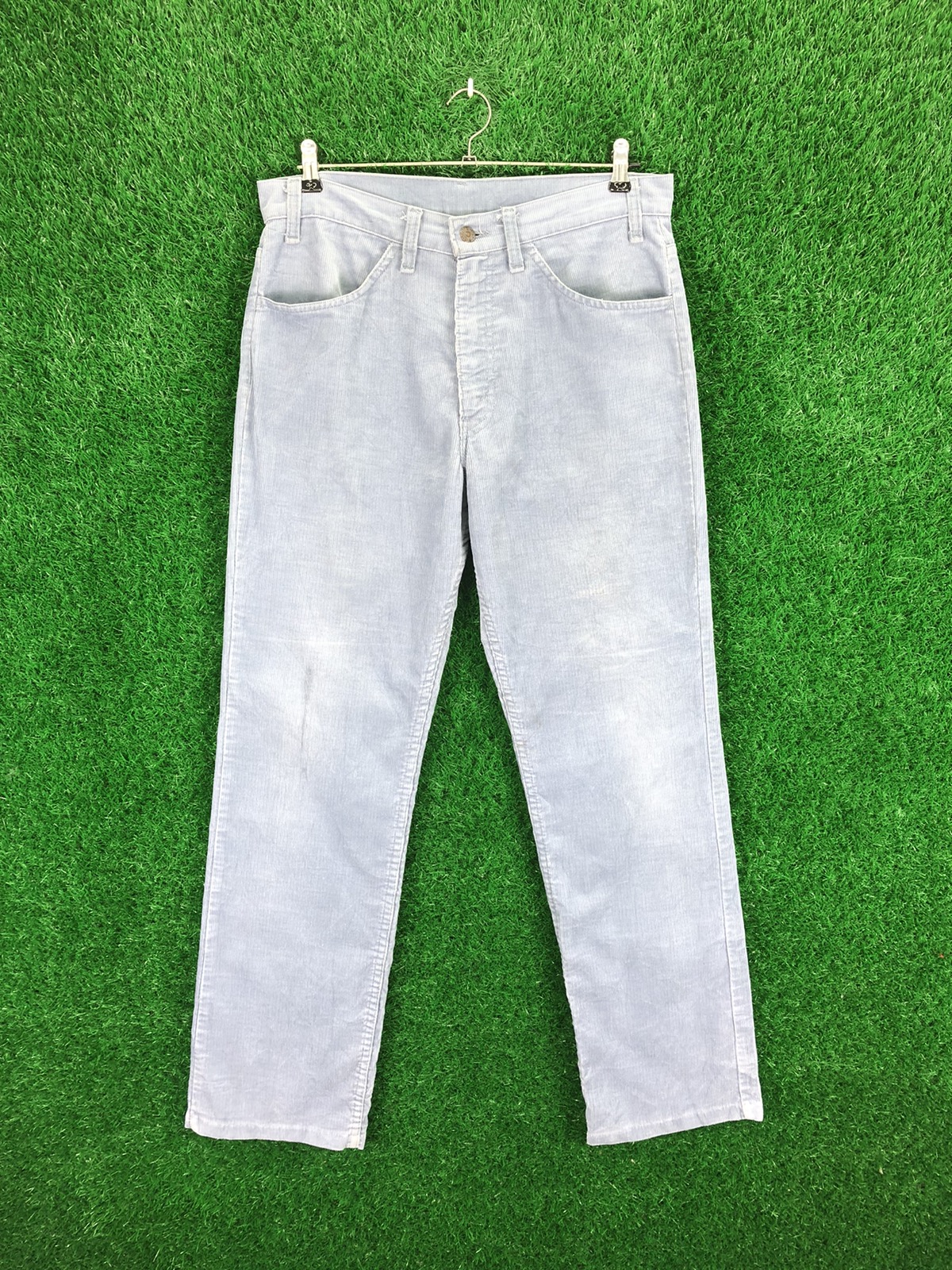 Vintage - Vintage 80's Levis White Tab Corduroy Light Blue Pants - 1