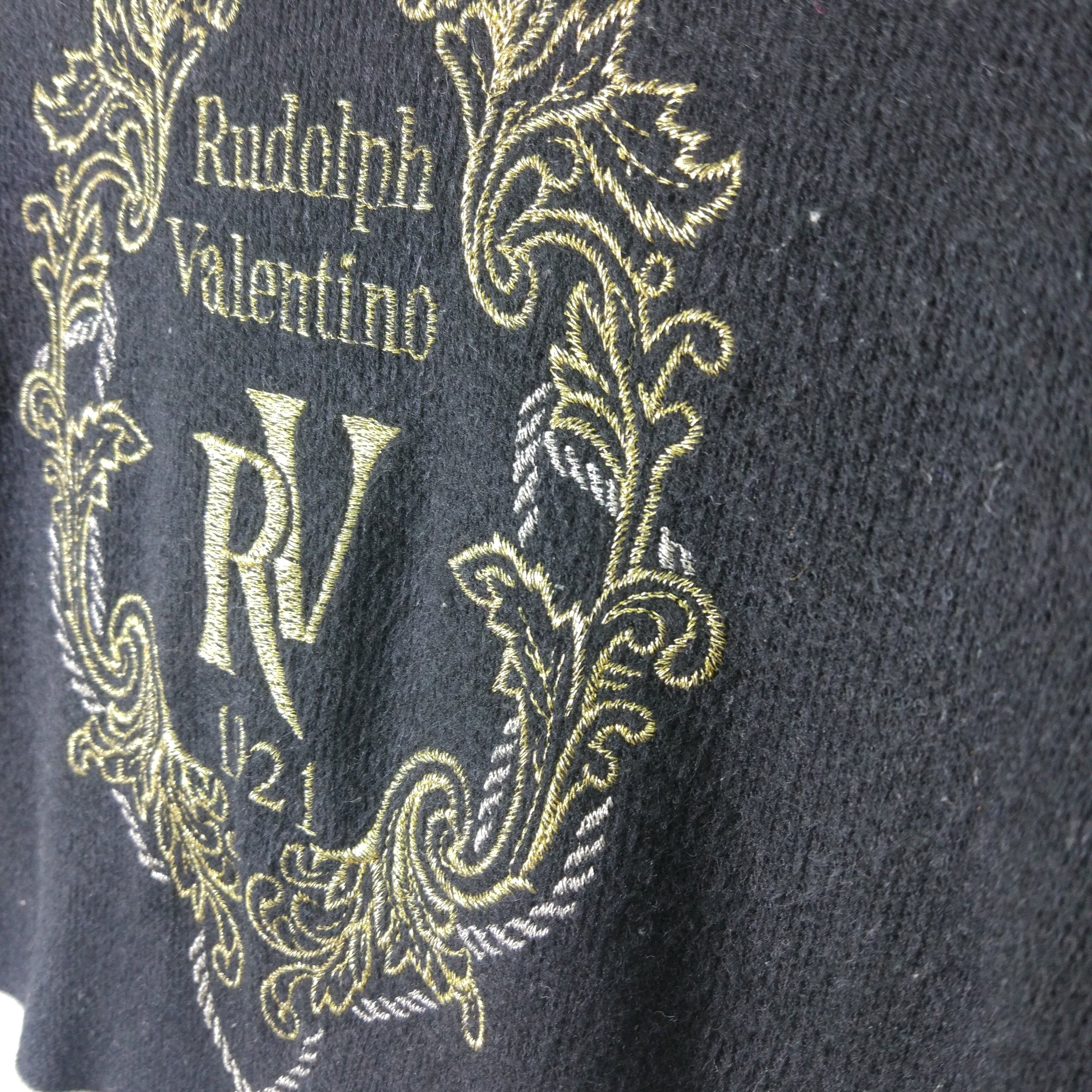 Rudolph Valentino Embroidered Big Logo Turtle Neck Pullover Jumper Sweatshirt - 3