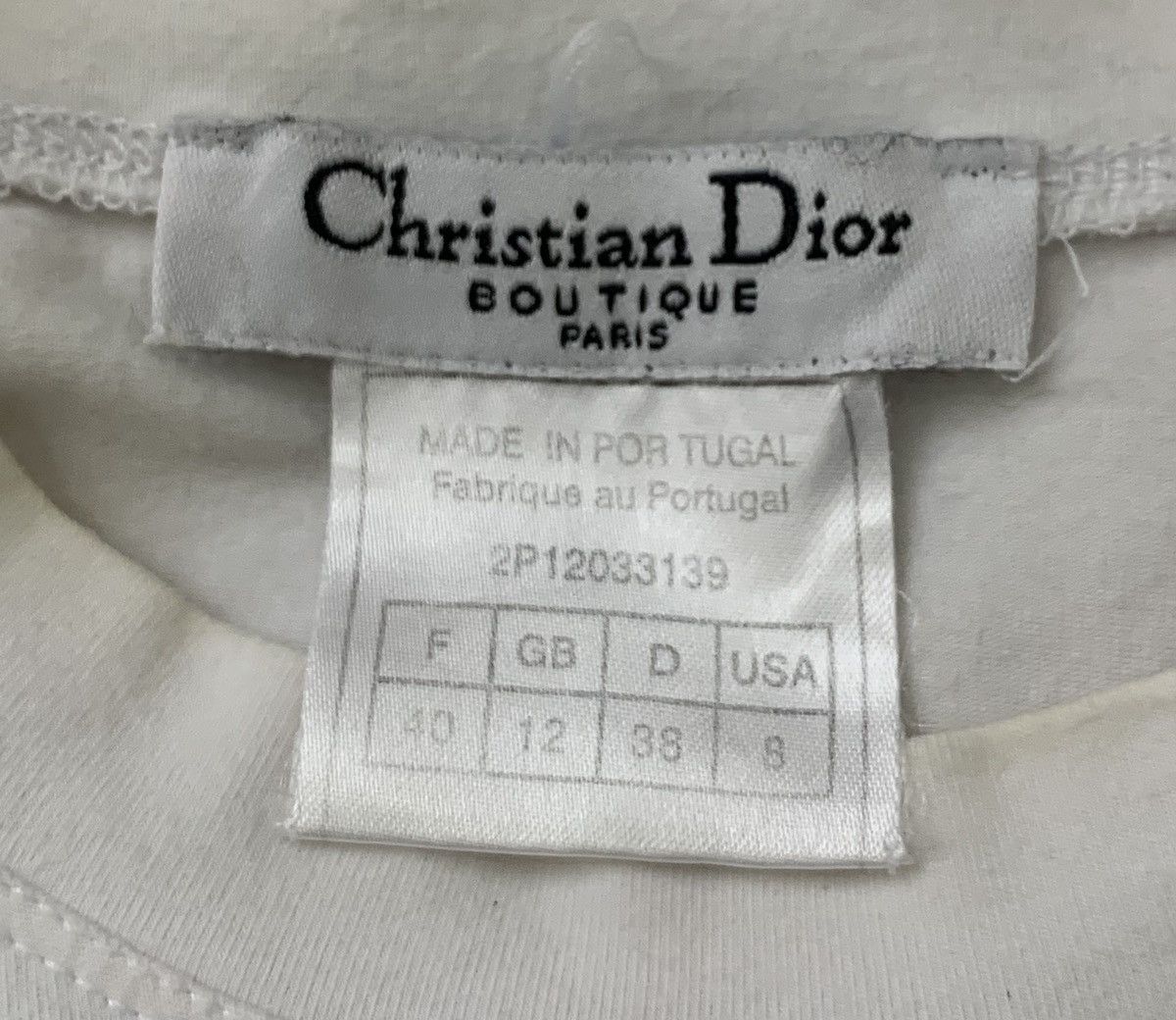 Christian Dior tank top embroidered koi fish logo - 9
