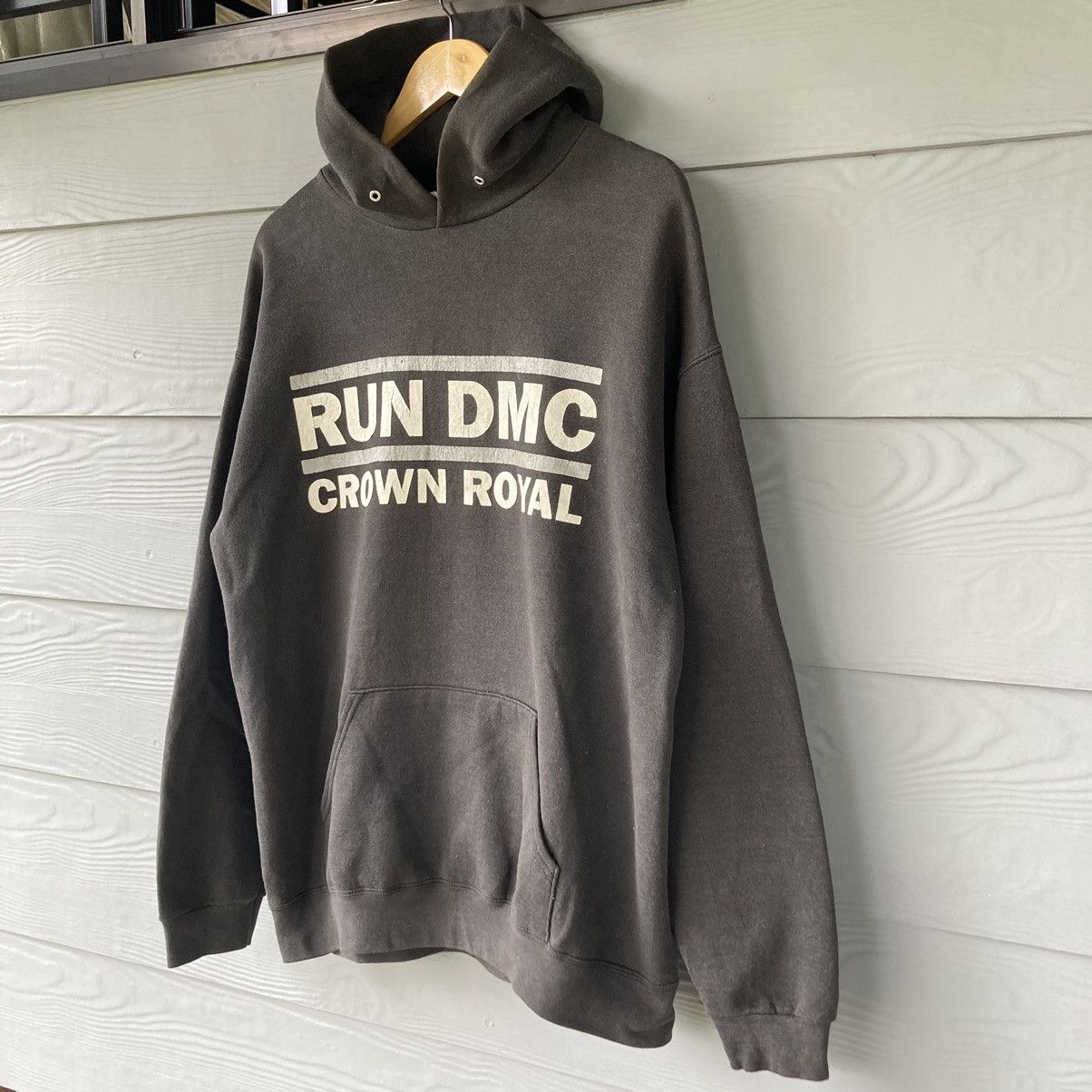 Vintage Run DMC Crown Royal Grey Hoodie Sweatshirt - 3