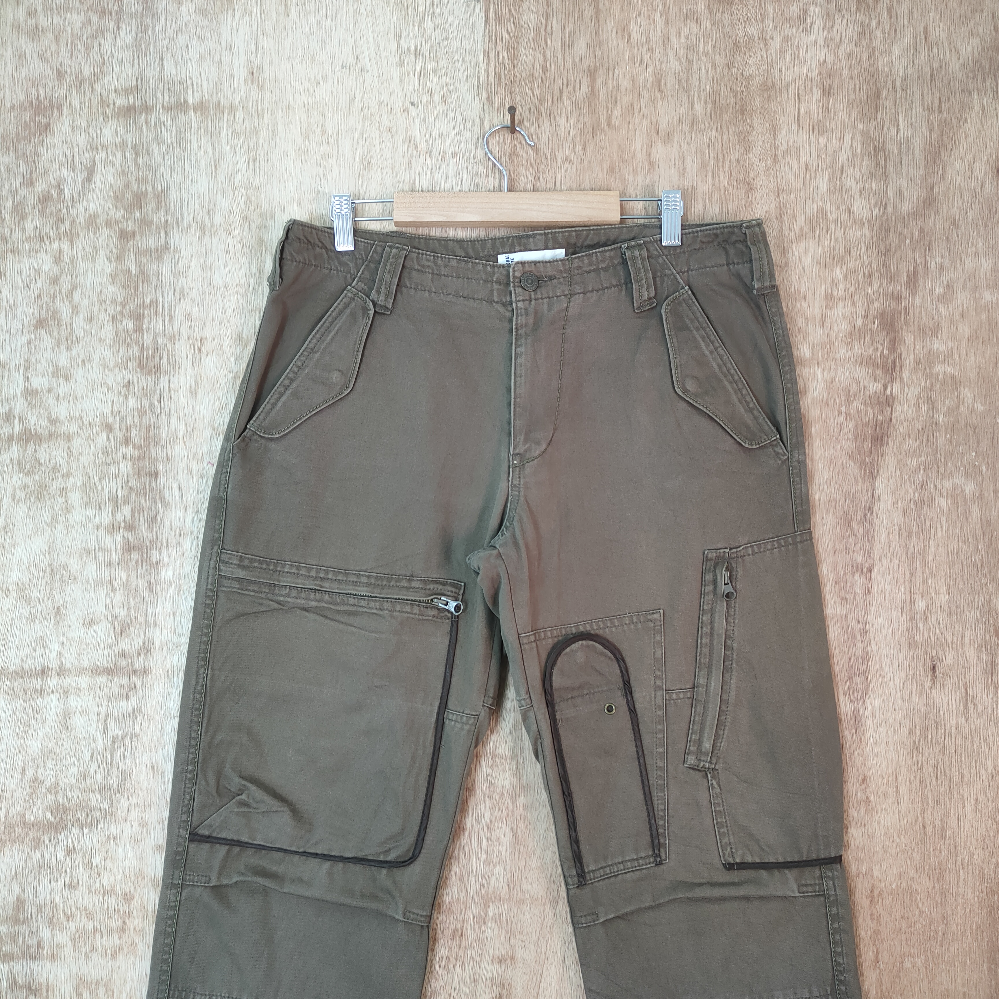 Vintage - VINTAGE GLOBAL WORK CARGO PANTS/ ZIP LEG OPEN - 4