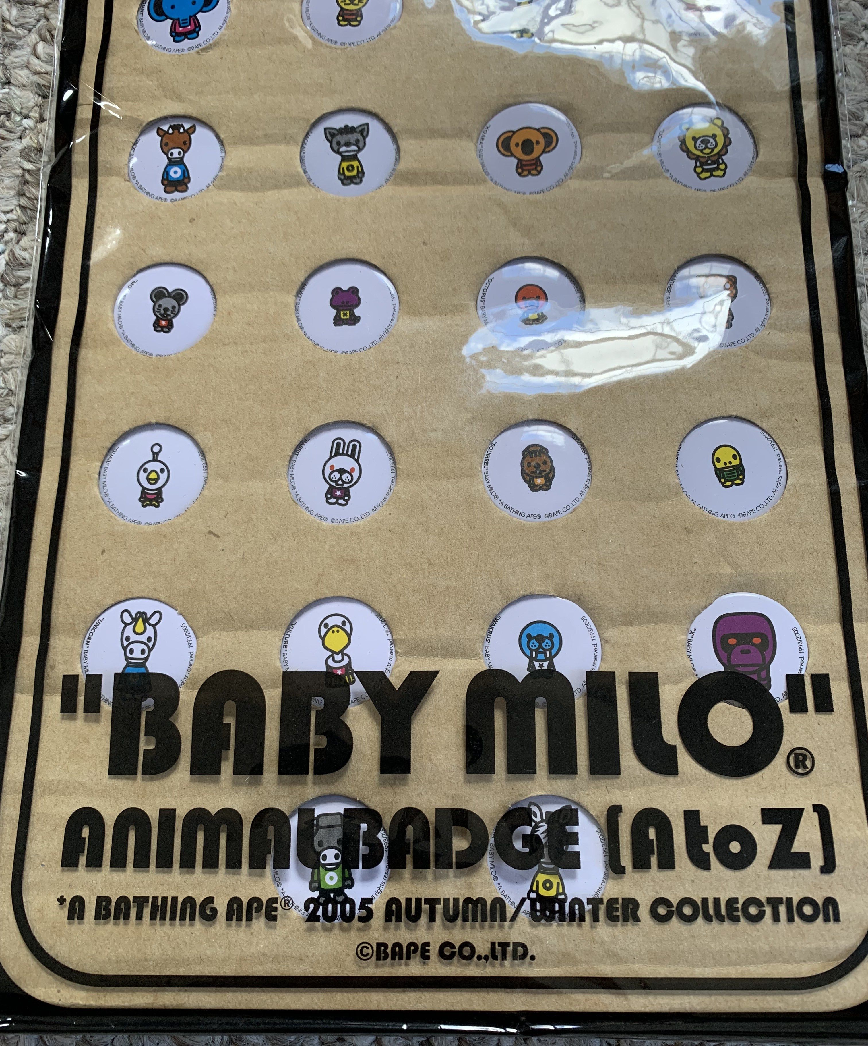 NEW 2005 Bape Baby Milo Animal Pin Buttons - 2