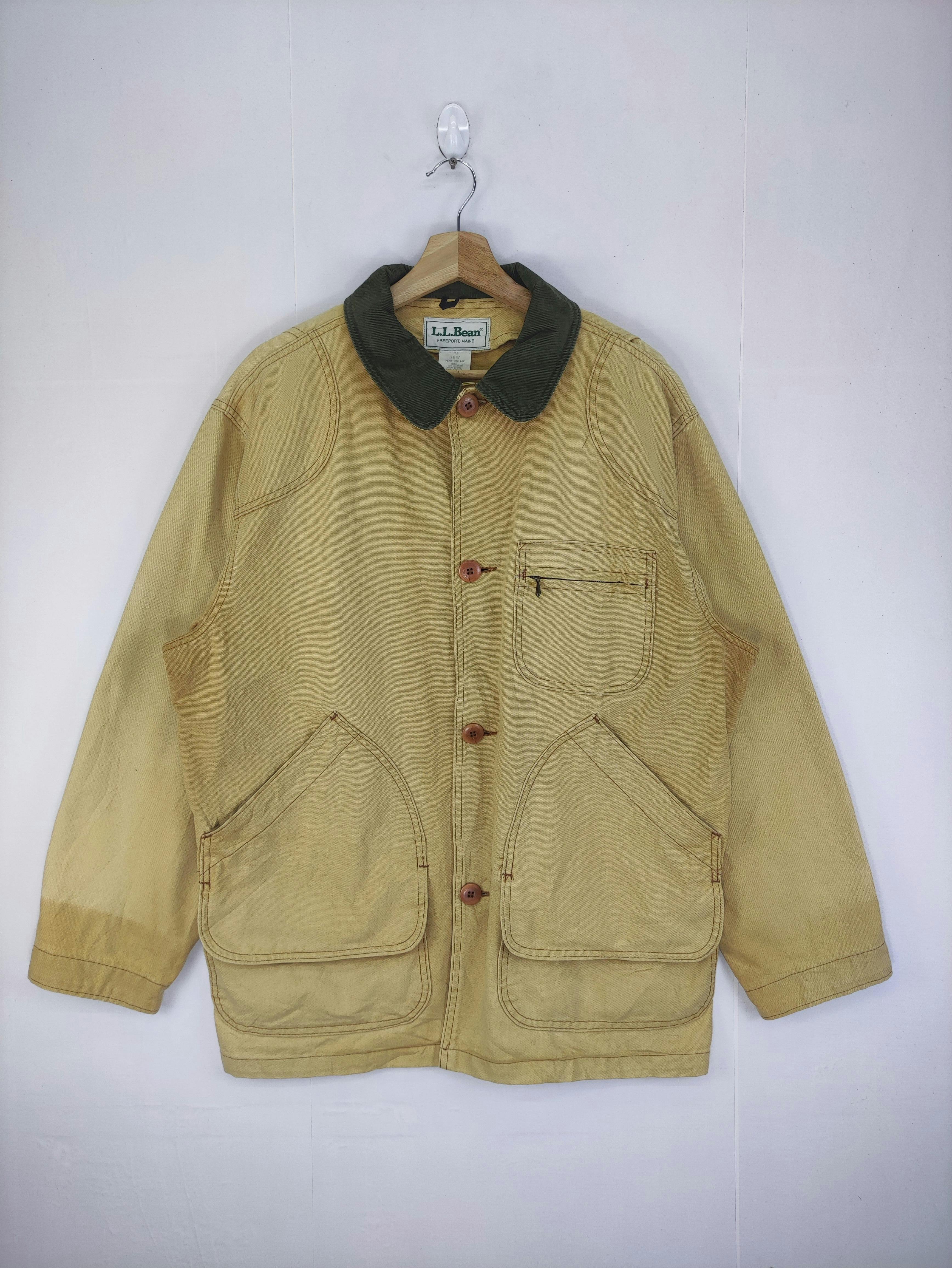 Vintage L.L. Bean Duck Canves Hunting Jacket Button Up - 1