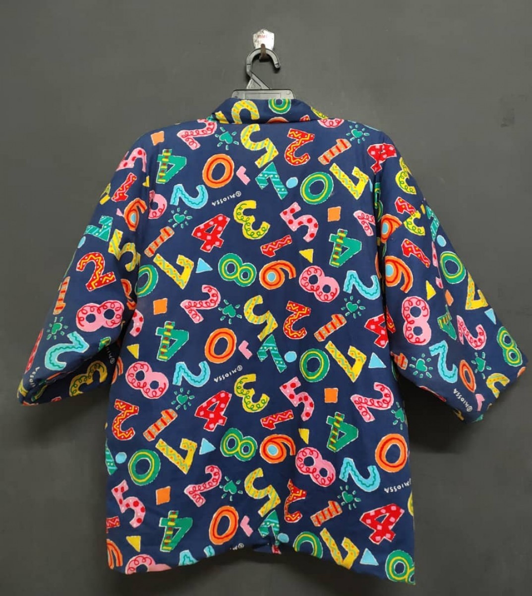 Japanese Traditional - Kimono Hanten Yukata Fullprint Multicolor Numbers - 2