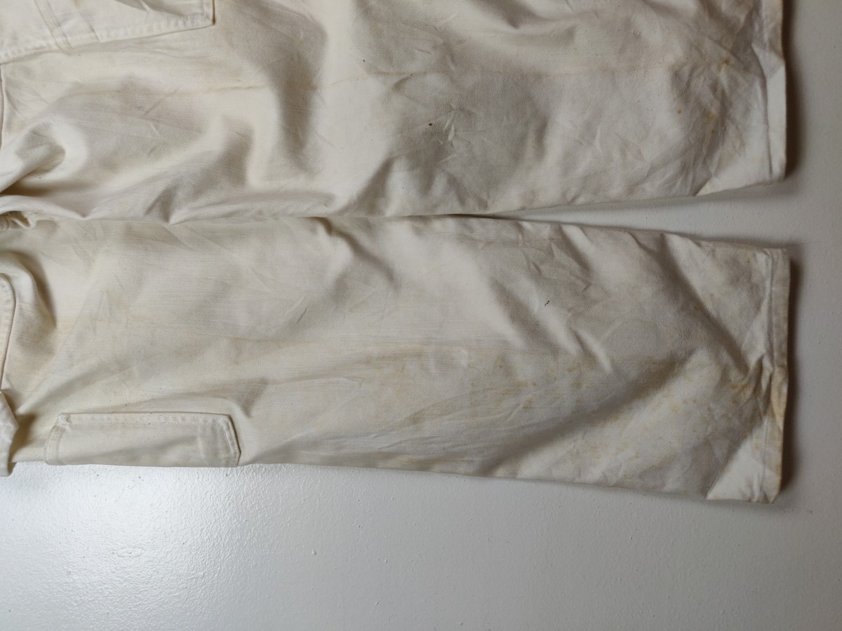 White Cargo Worker Pant Trouser - 13