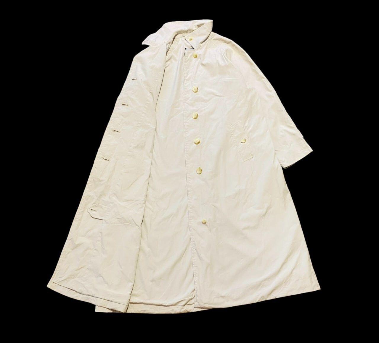 Burberry Vintage Trench Long Coat Cotton Beige Men’s S - 8