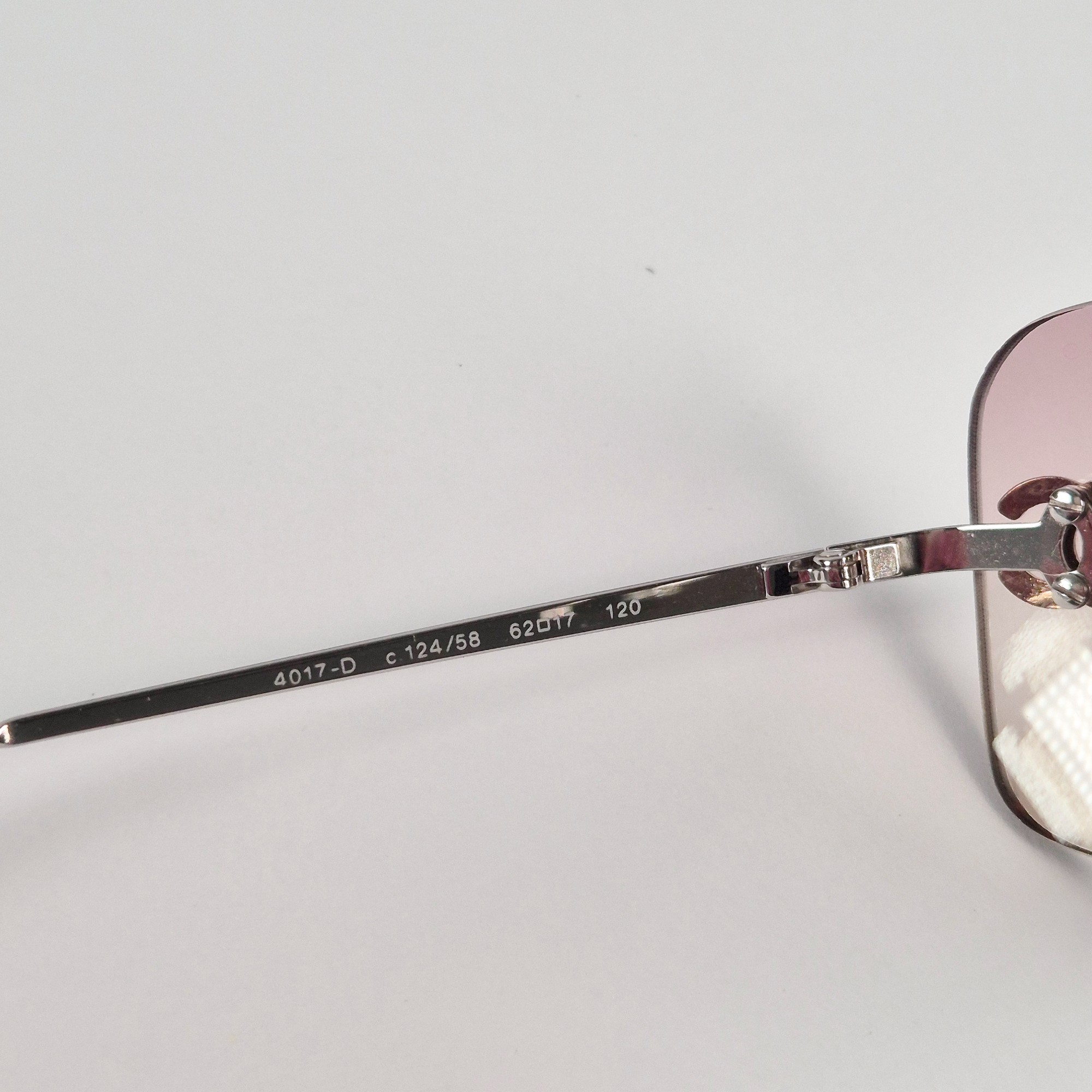 Chanel Swarovski Crystal Pink CC Logo Sunglasses - 8