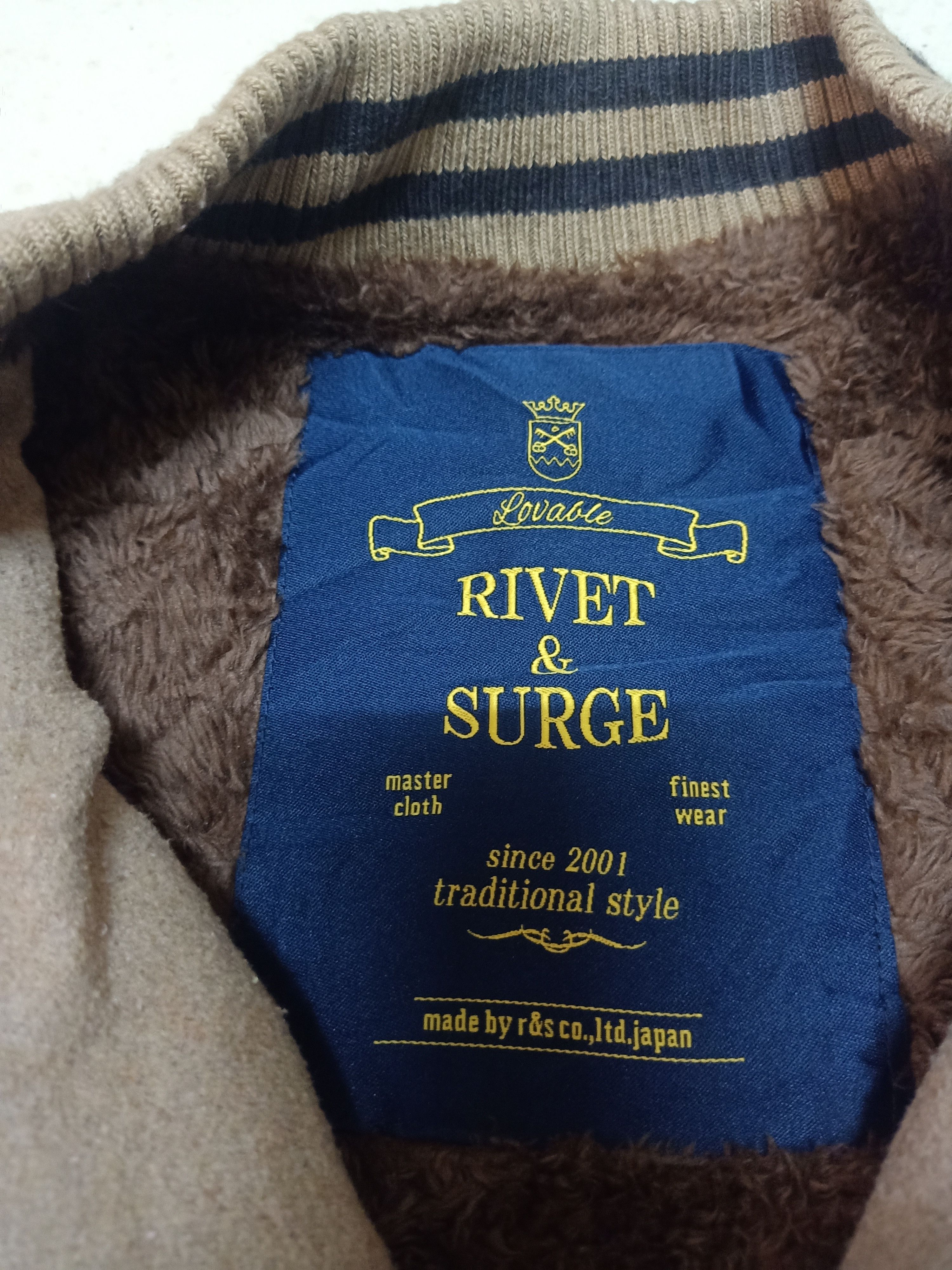 Japanese Brand - Rivet & Surge Coffee Design Varsity Jacket - 7