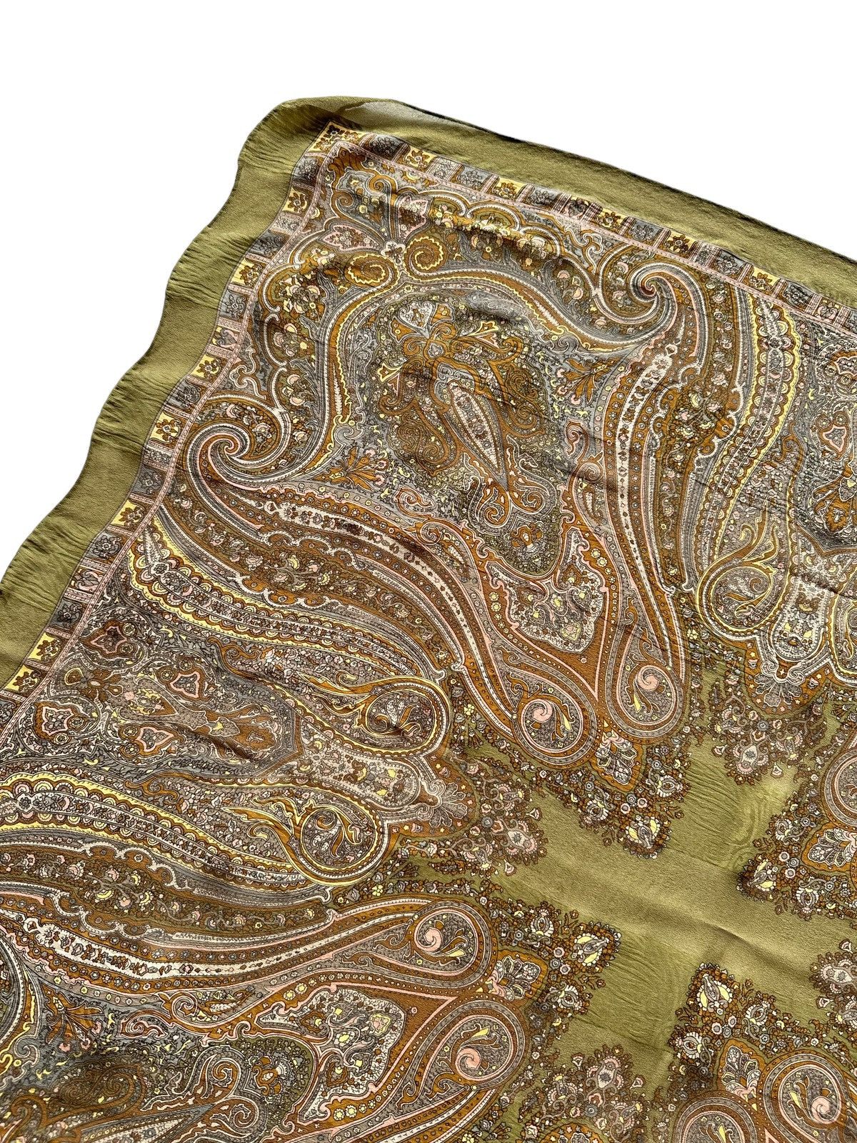 Vintage Silk Scarves Paisley Design - 5