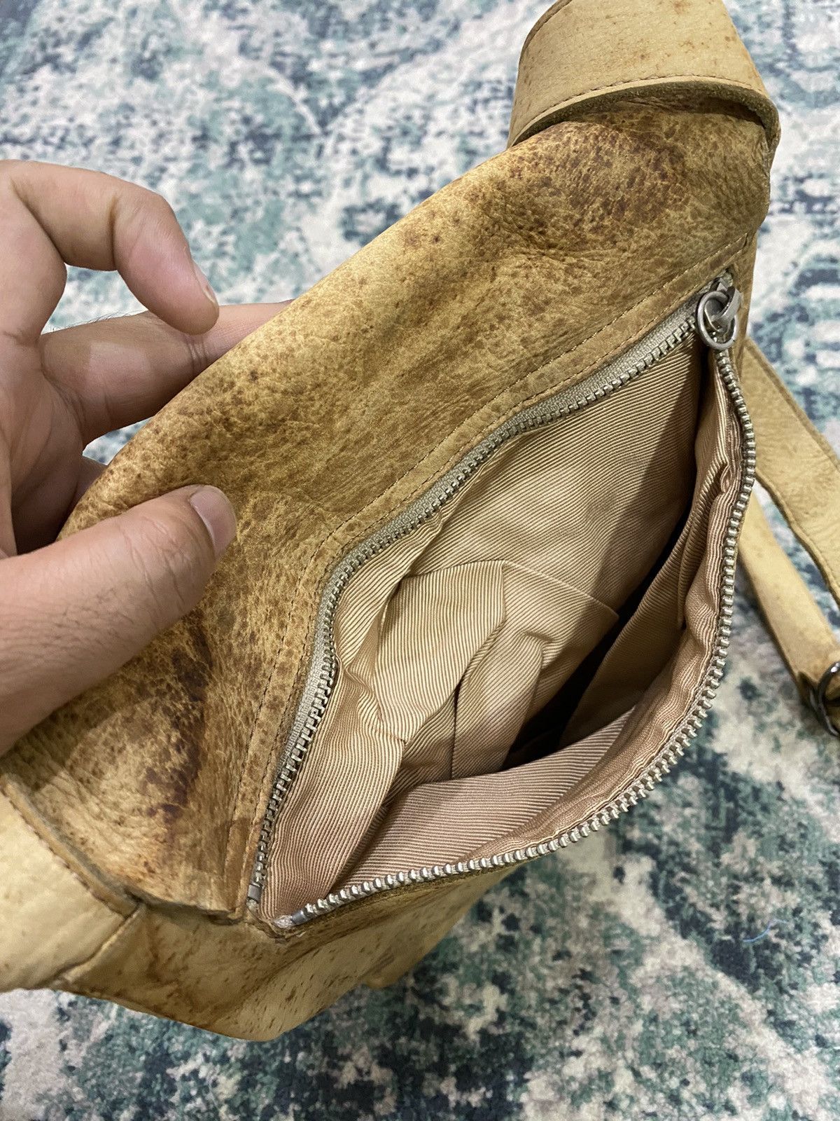 Jean Paul Gaultier Raw Calf Leather Crossbody Bag - 17
