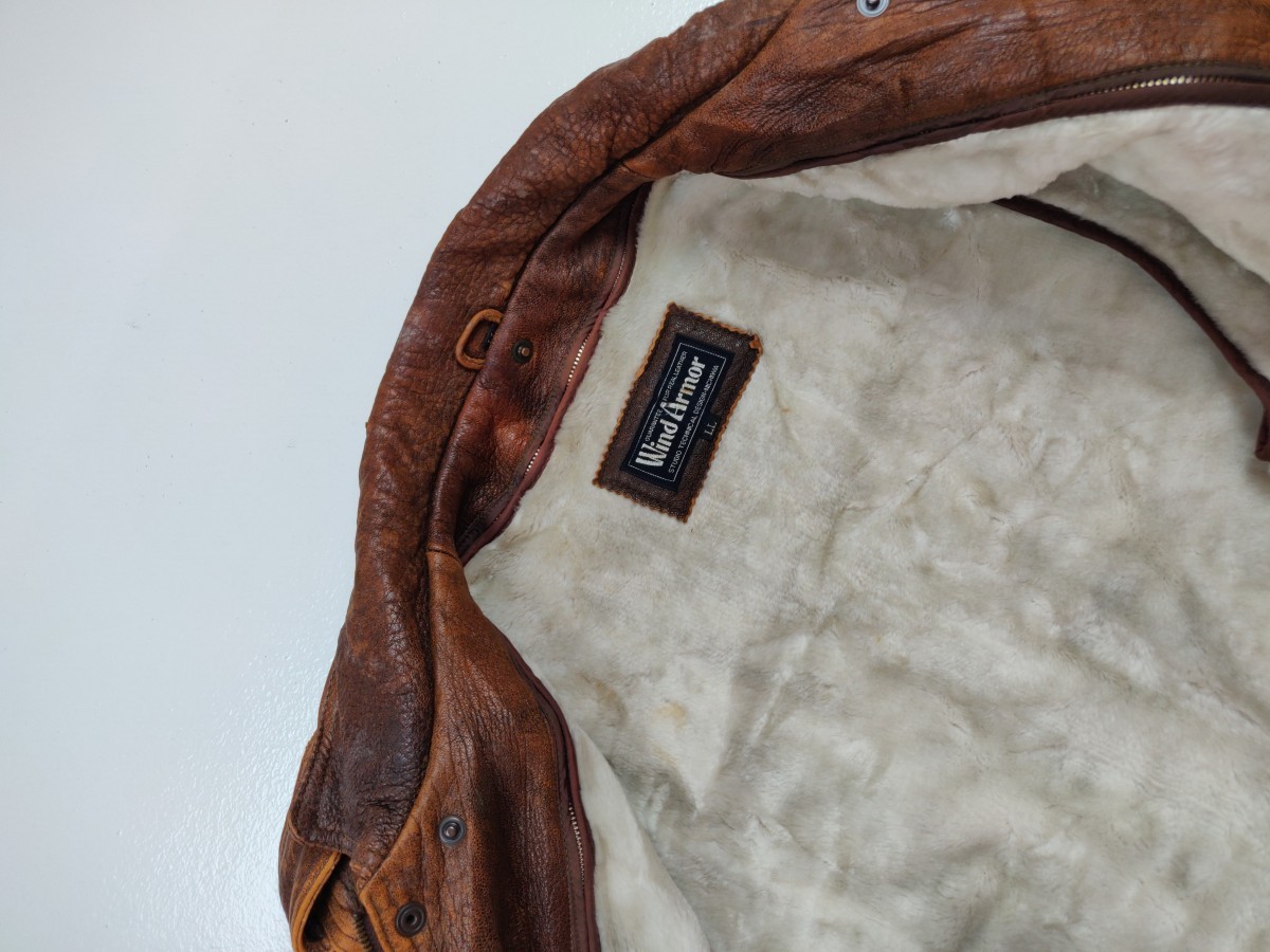 Leather Jacket - Wind Armor Sheep Skin Leather Heavy Jacket Outerwear - 7