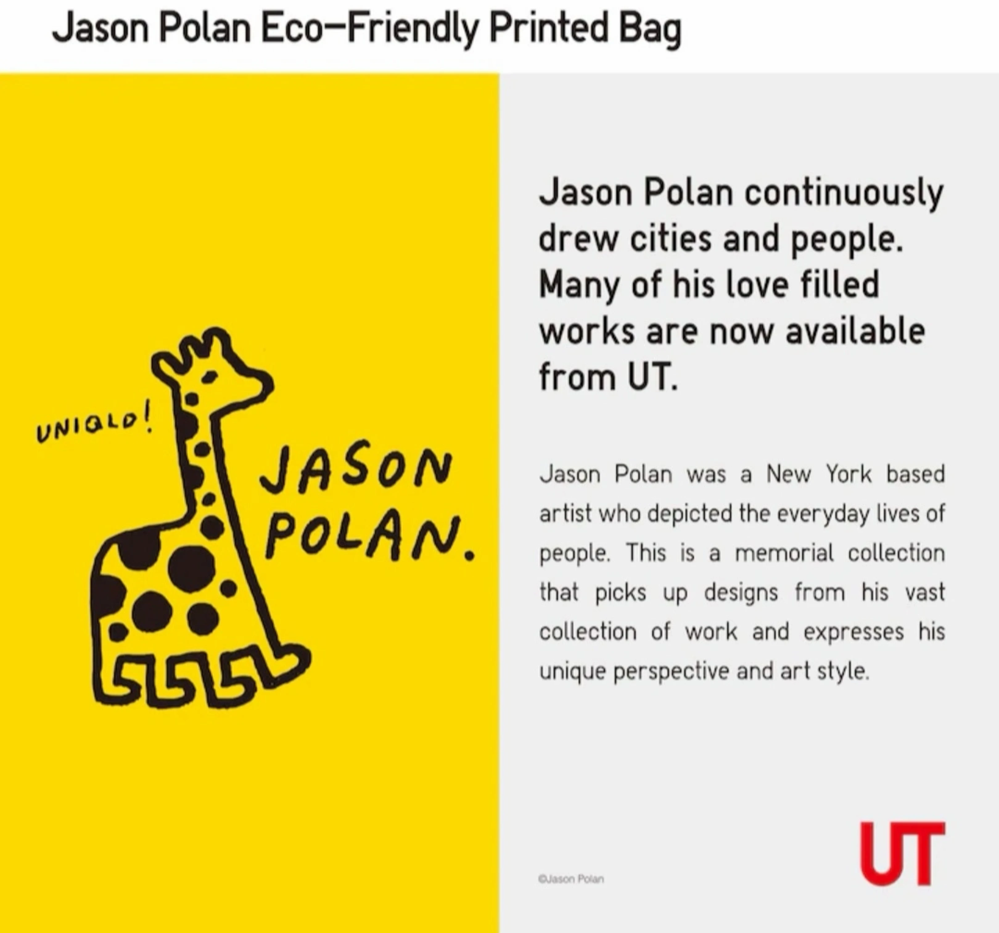 Jason - Jason Polan Artis Designer Tote Bag Limited Edition - 7