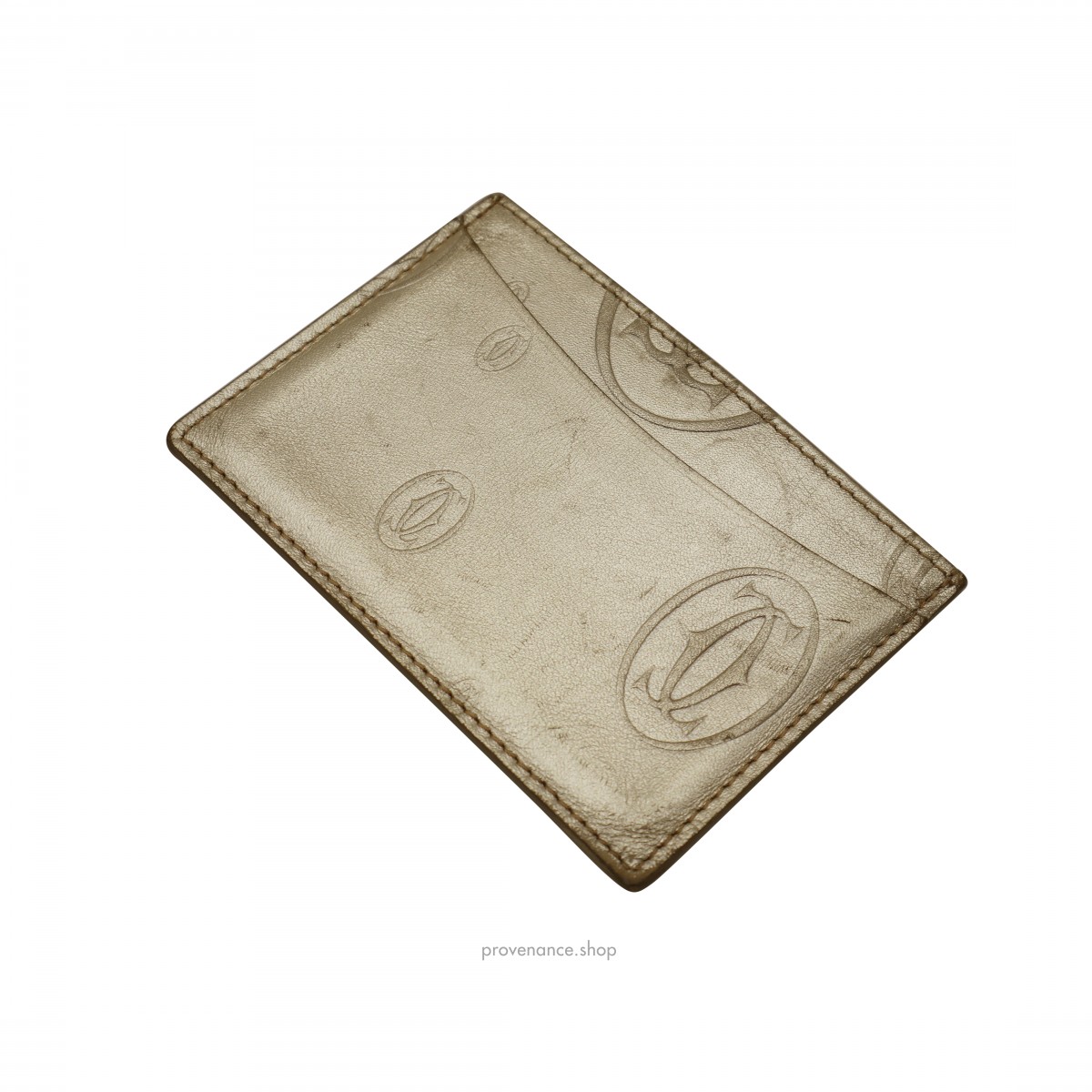 Cartier Happy Cardholder - Metallic Gold Leather - 3