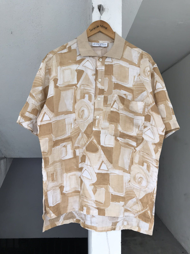 90s Givenchy abstract Polo Tee - 1