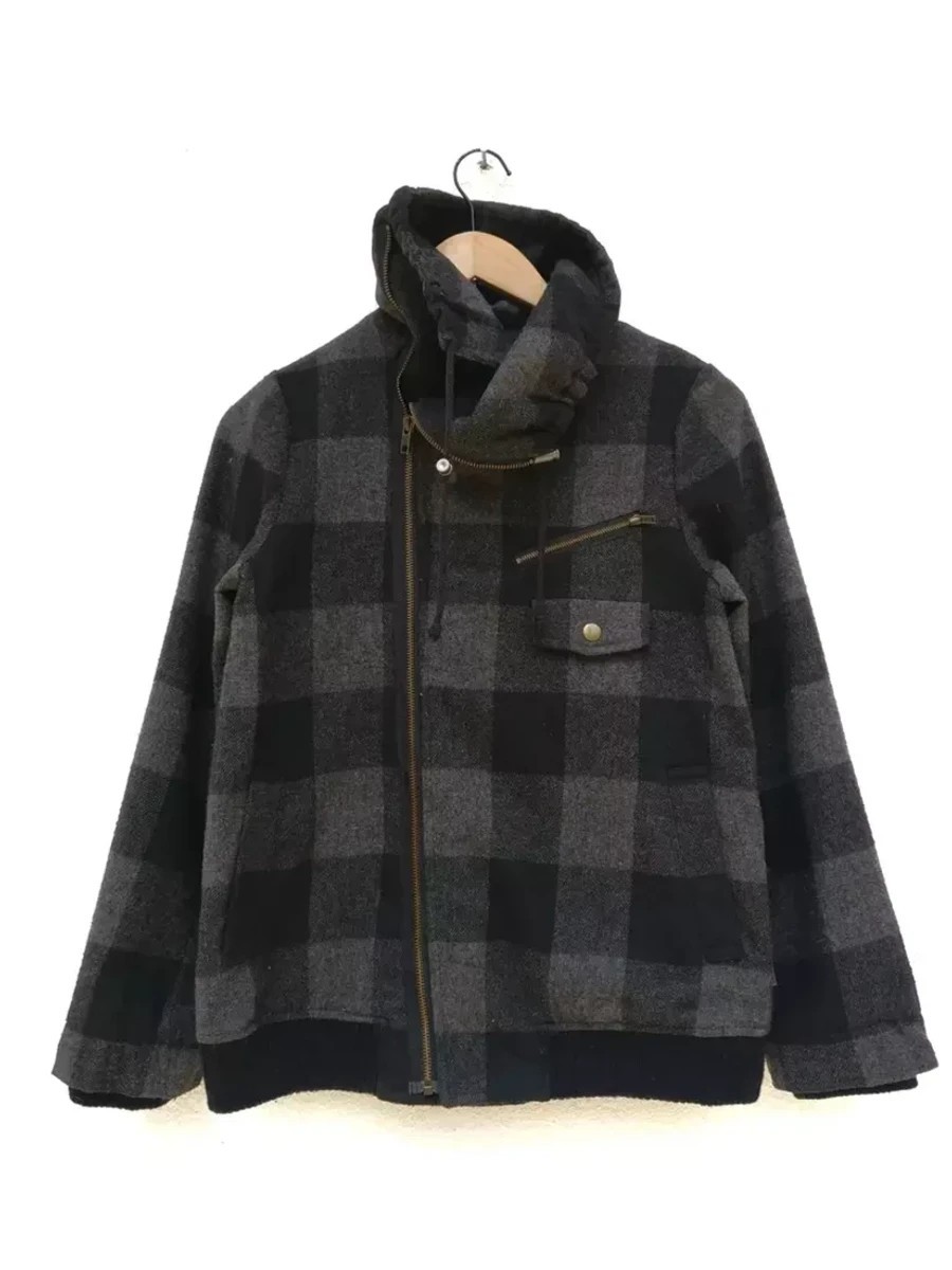Japanese Brand - Final Drop! Asymmetrical Ehypenworld Japan Checked Jacket - 1