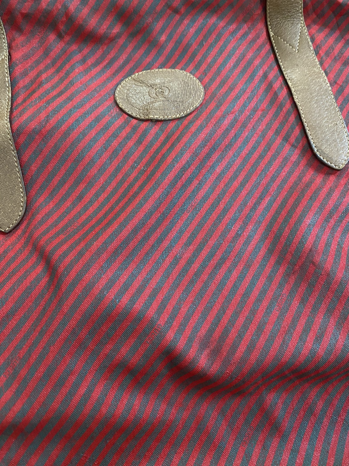 Vintage GUCCI Accessory Collection Striped Travel Duffle Bag - 6