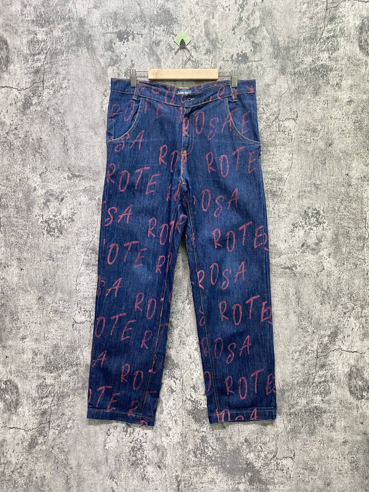 Distressed Denim - ROTE ROSA All Print Distressted Denim Jeans - 1