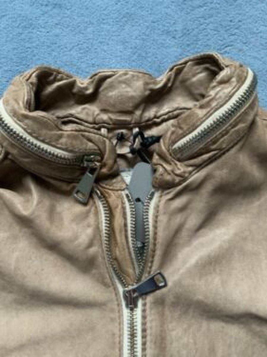 Giorgio Brato - New Beige Leather Jacket Made in Italy - 5