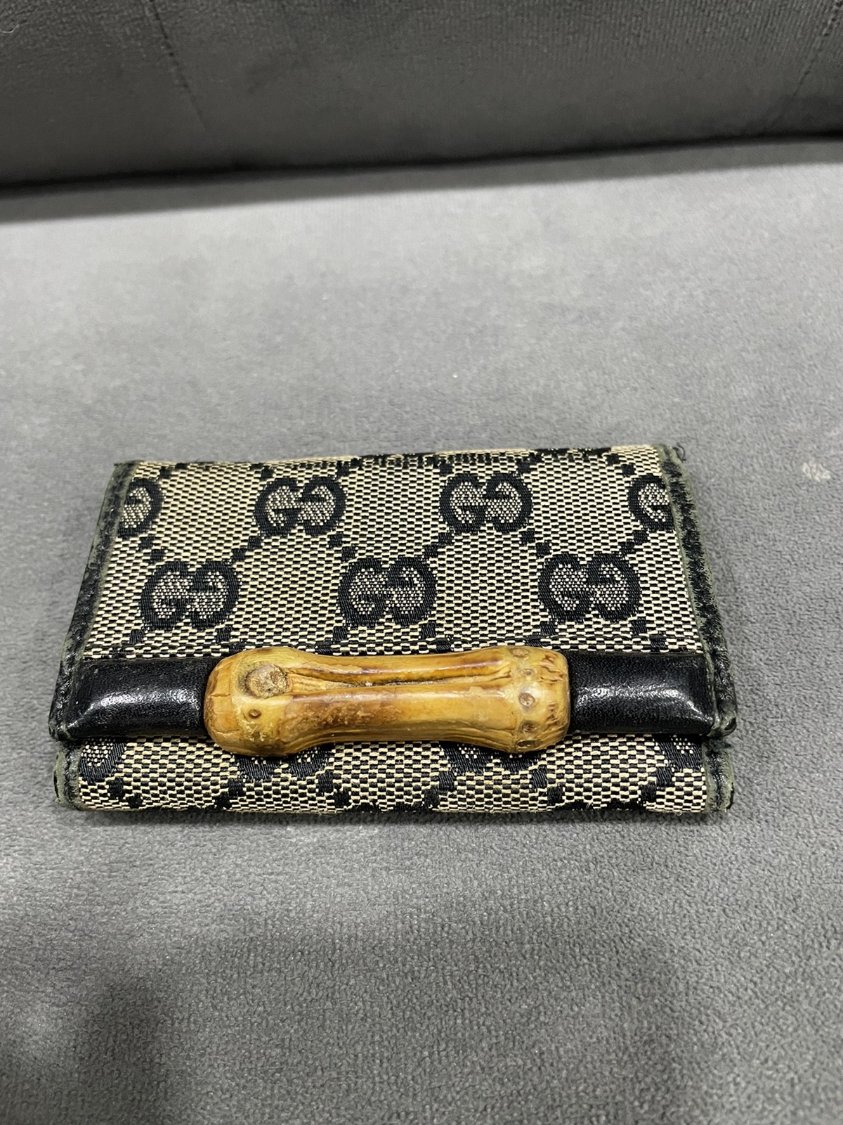 Authentic GUCCI GG Bamboo Key Case Holder - 1