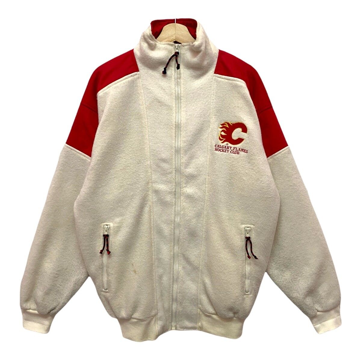 NFL - VINTAGE CALGARY FLAMES HOCKEY CLUB CANADA ZIPPER JACKET - 2