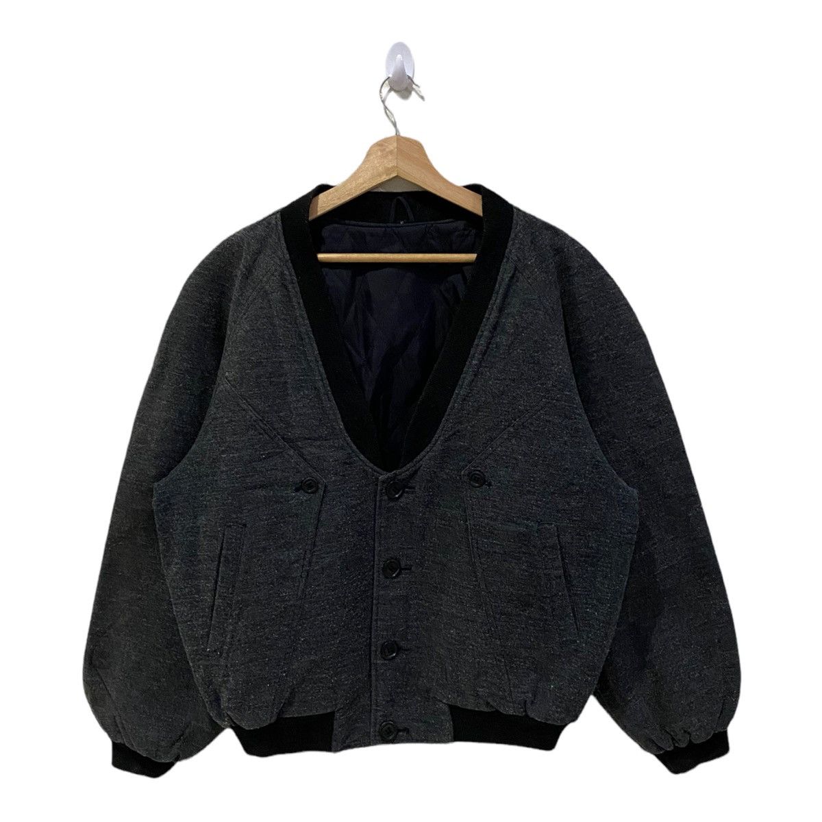 JAPANESE BRAND AVANT GRADE STYLE CARDIGAN BOMBER JACKET - 1