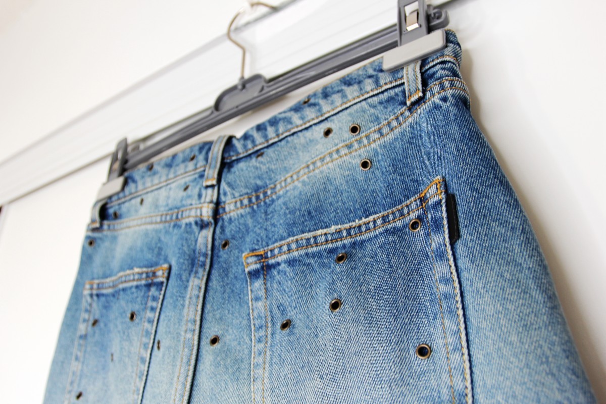 BNWT SS20 SAINT LAURENT PARIS RAW-EDGE EYELETS SHORTS 29 - 7