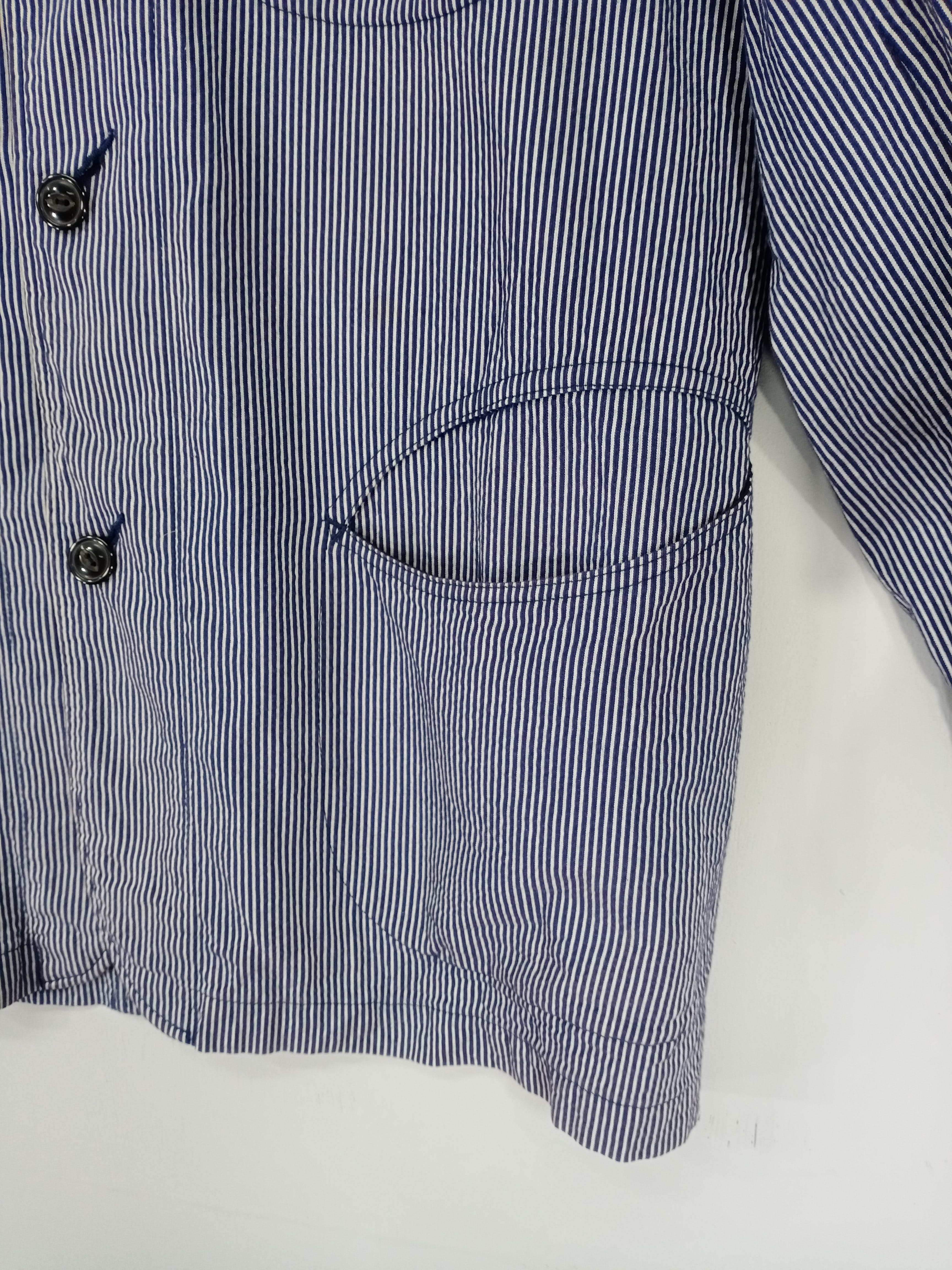 Japanese Brand - 💥RARE💥Vintage PPFM Hickory Stripe Button Workwear Jacket - 4