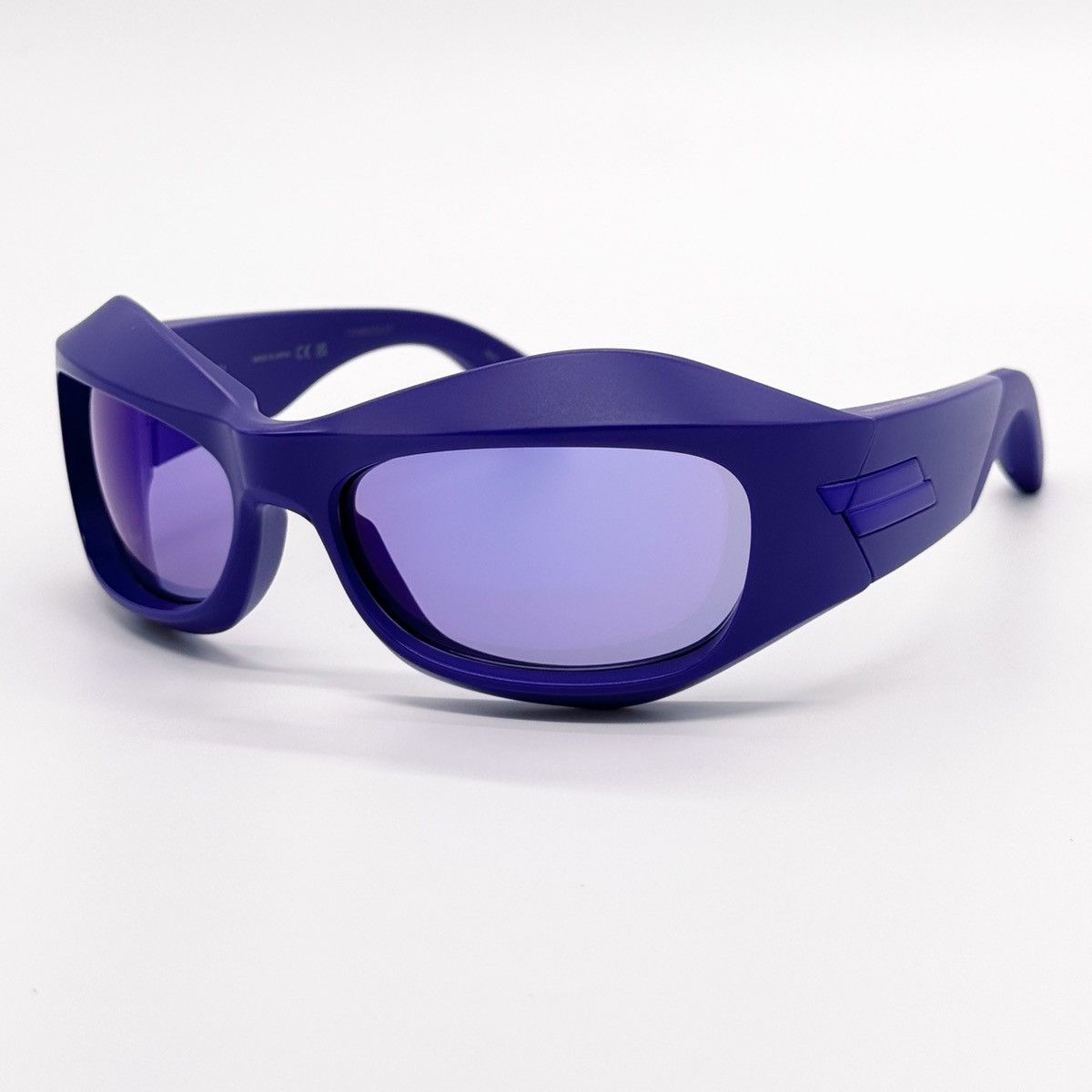 NEW BOTTEGA VENETA BV1086S 008 PURPLE WRAPAROUND SUNGLASSES - 2