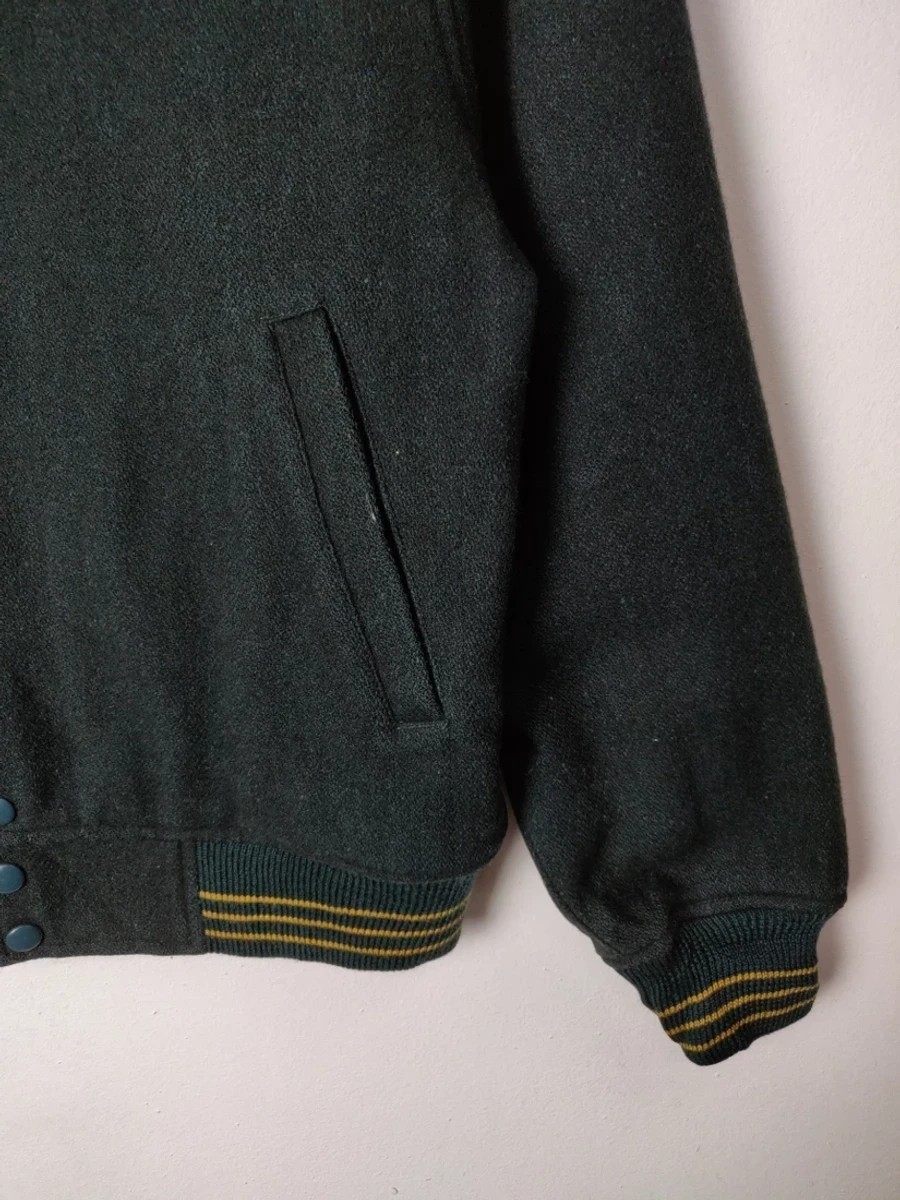 Macbeth - Vintage Varsity Hoodies Wool Outerwear Jacket - 4