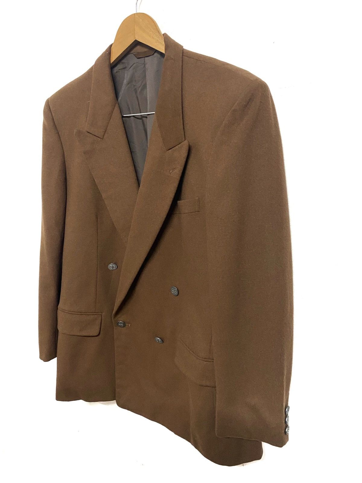 Vintage Balenciaga Cashmere Blazer Suit Jacket - 5