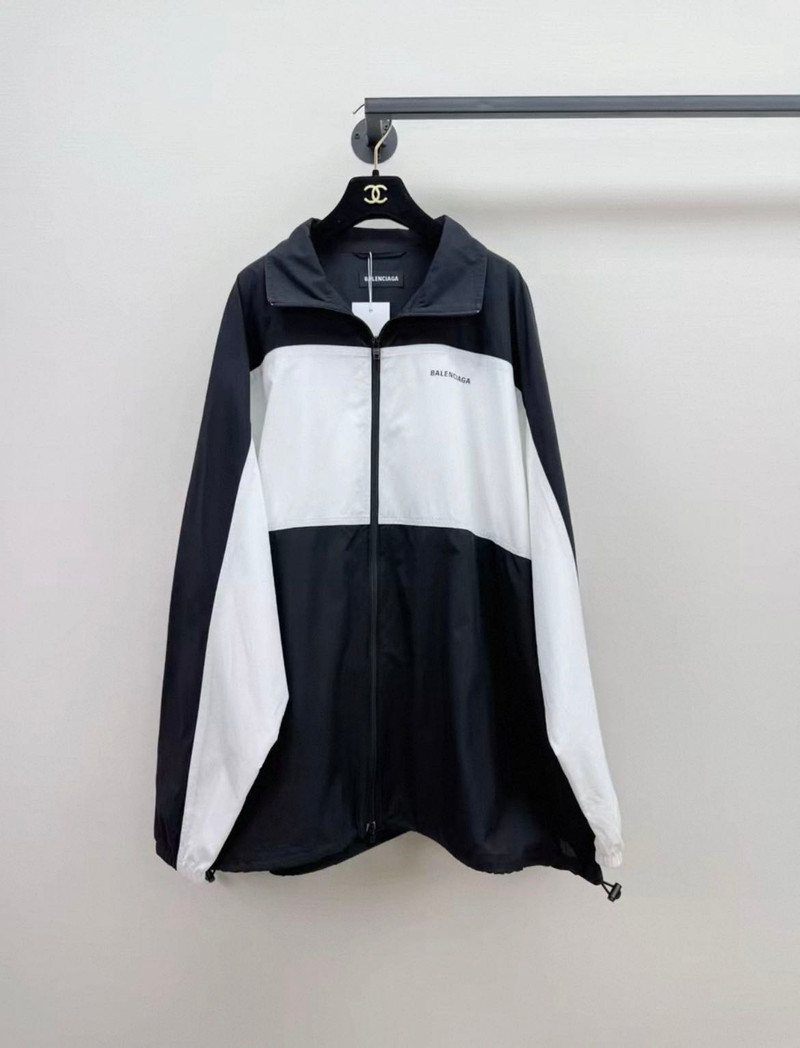 Balenciaga track jacket in a black and white colorway - 1