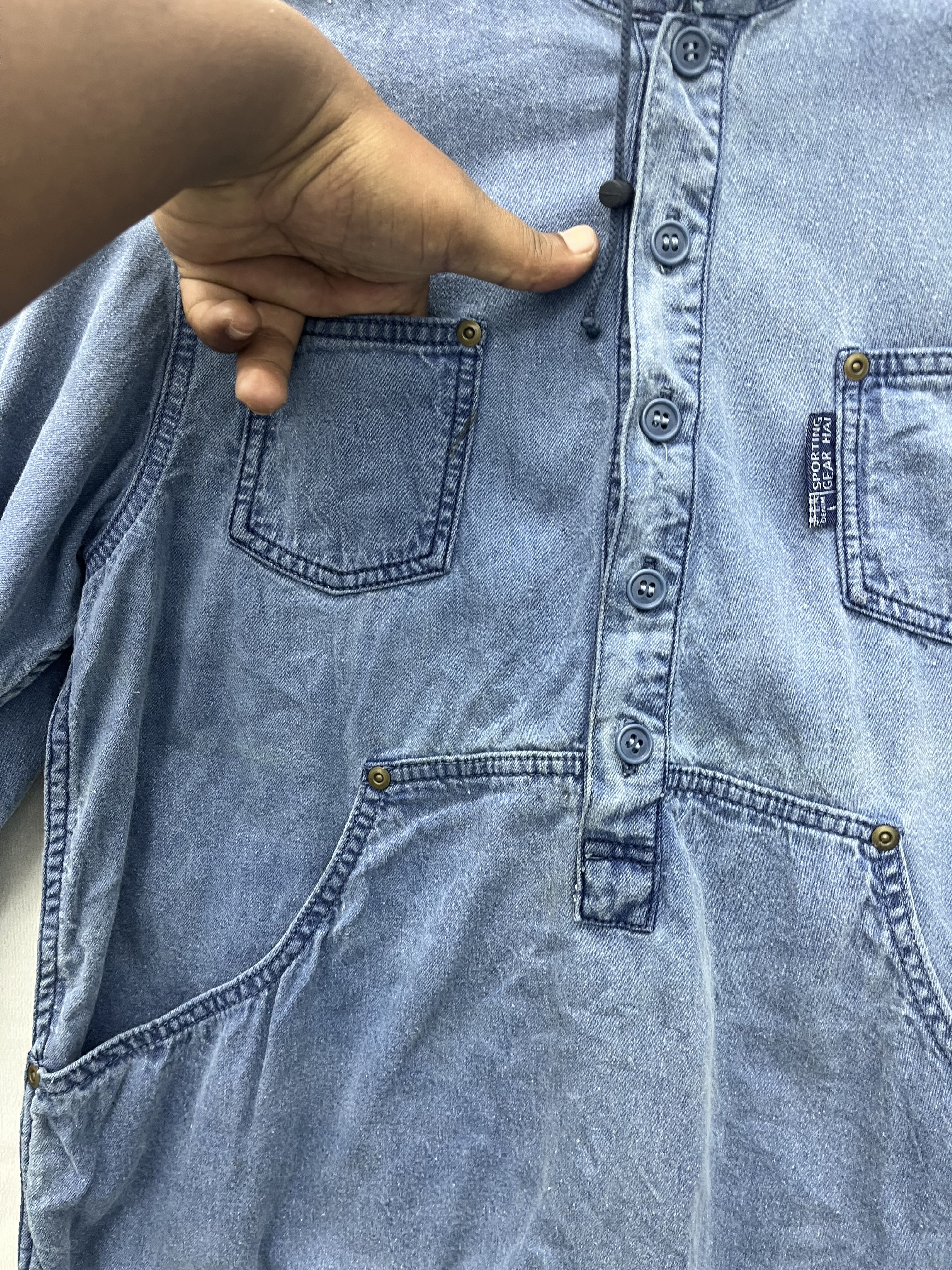 VTG ISSEY MIYAKE HAI SPORTING GEAR ANORAK DENIM - 6