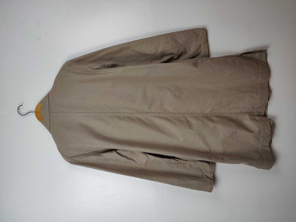 Casual Jacket - Le Lude France Small Stripes Long Jacket Parka - 8