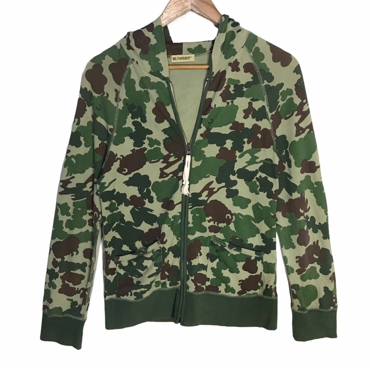 Beamsboy sheep camouflage patern zip up hoodie - 1