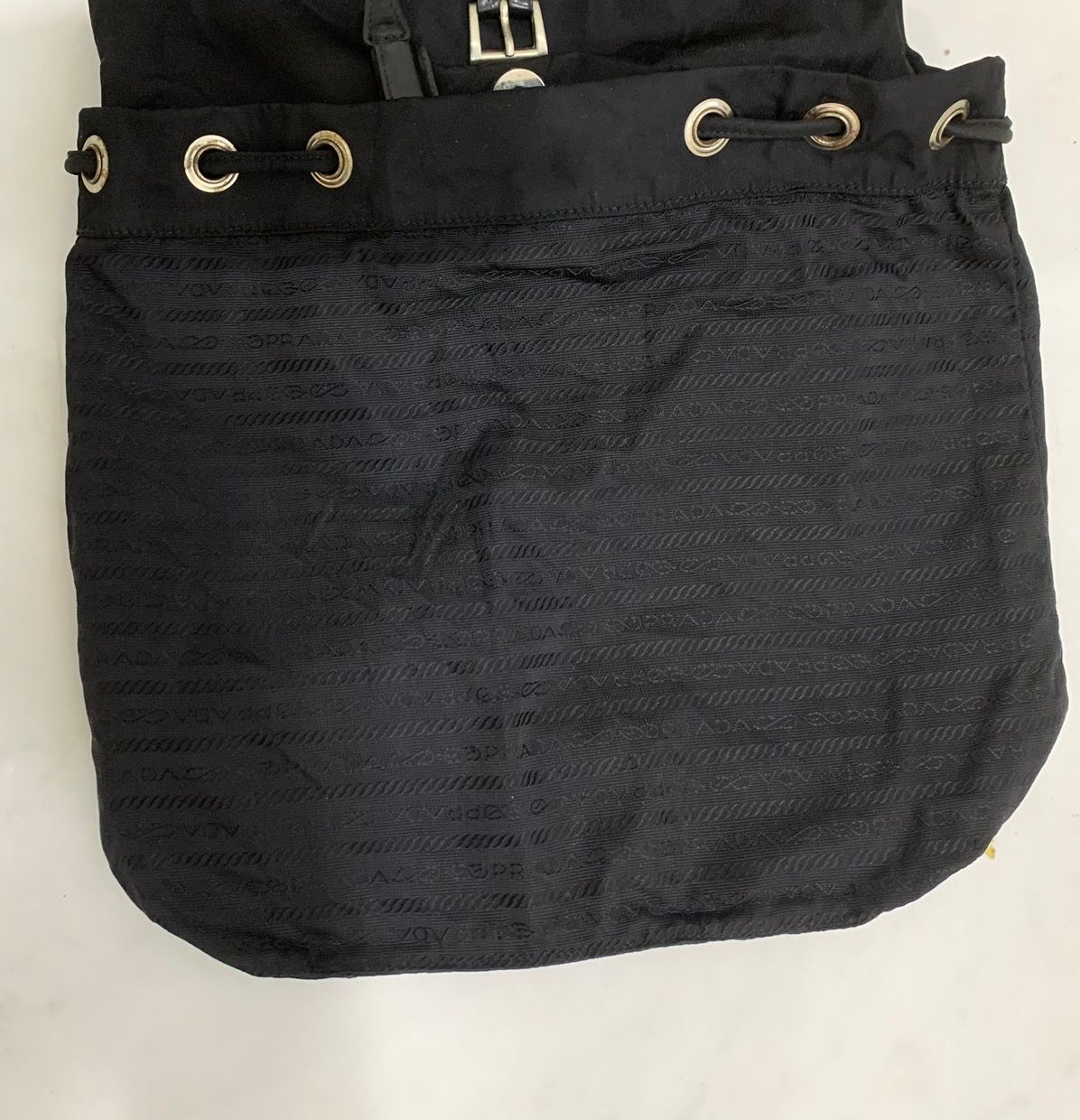 Authentic prada backpack black nylone double pocket - 17