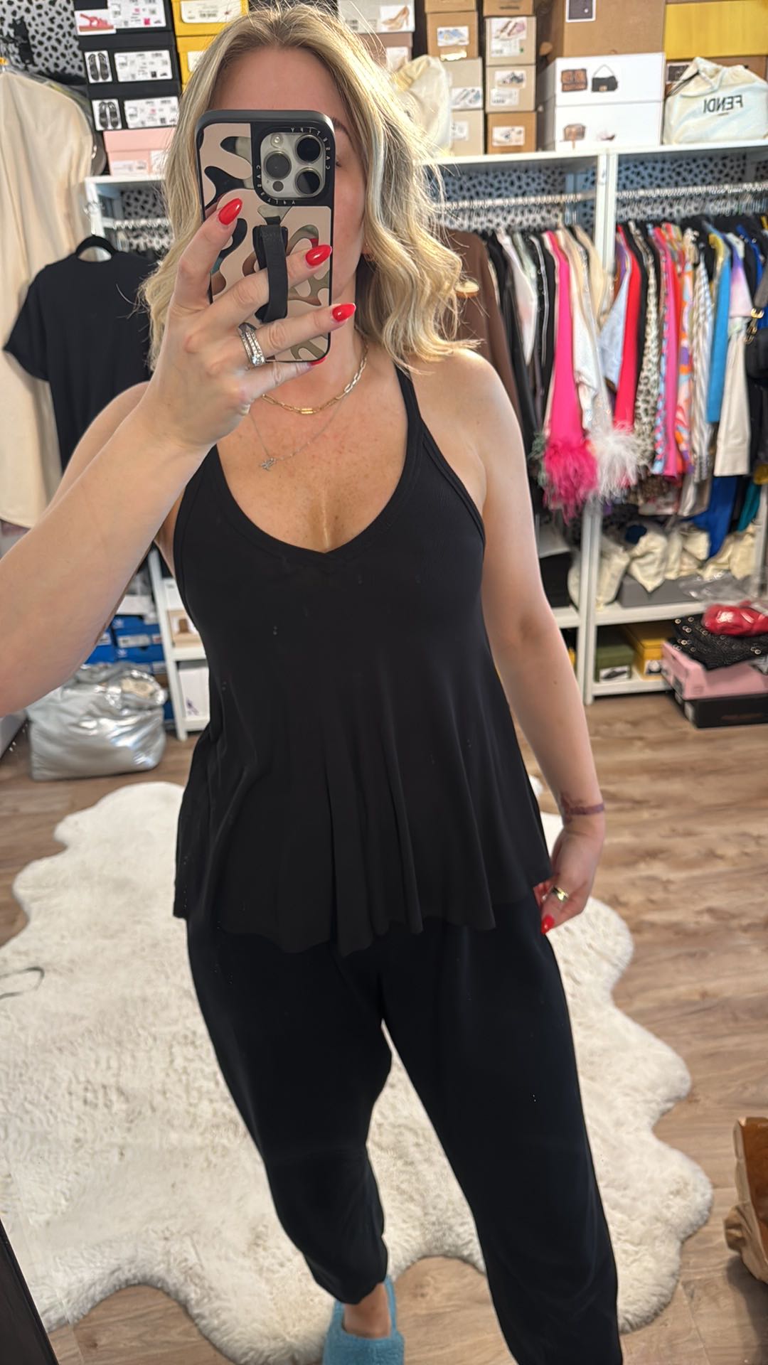 Vintage Havana Ribbed Racerback Swing Tank - 8
