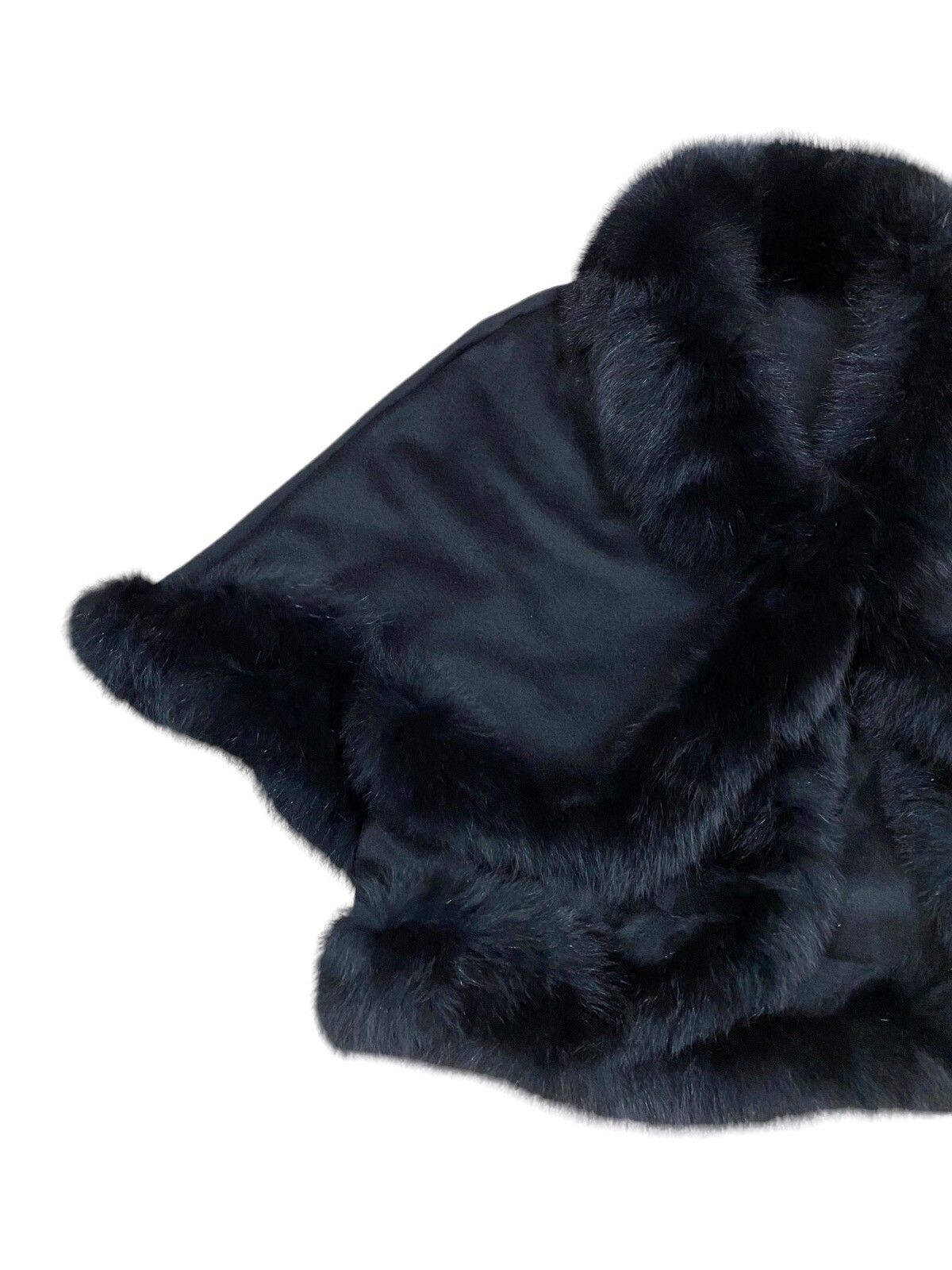Vintage - Vtg🔥I’Hiver Cape With Fur Trim Black - 4