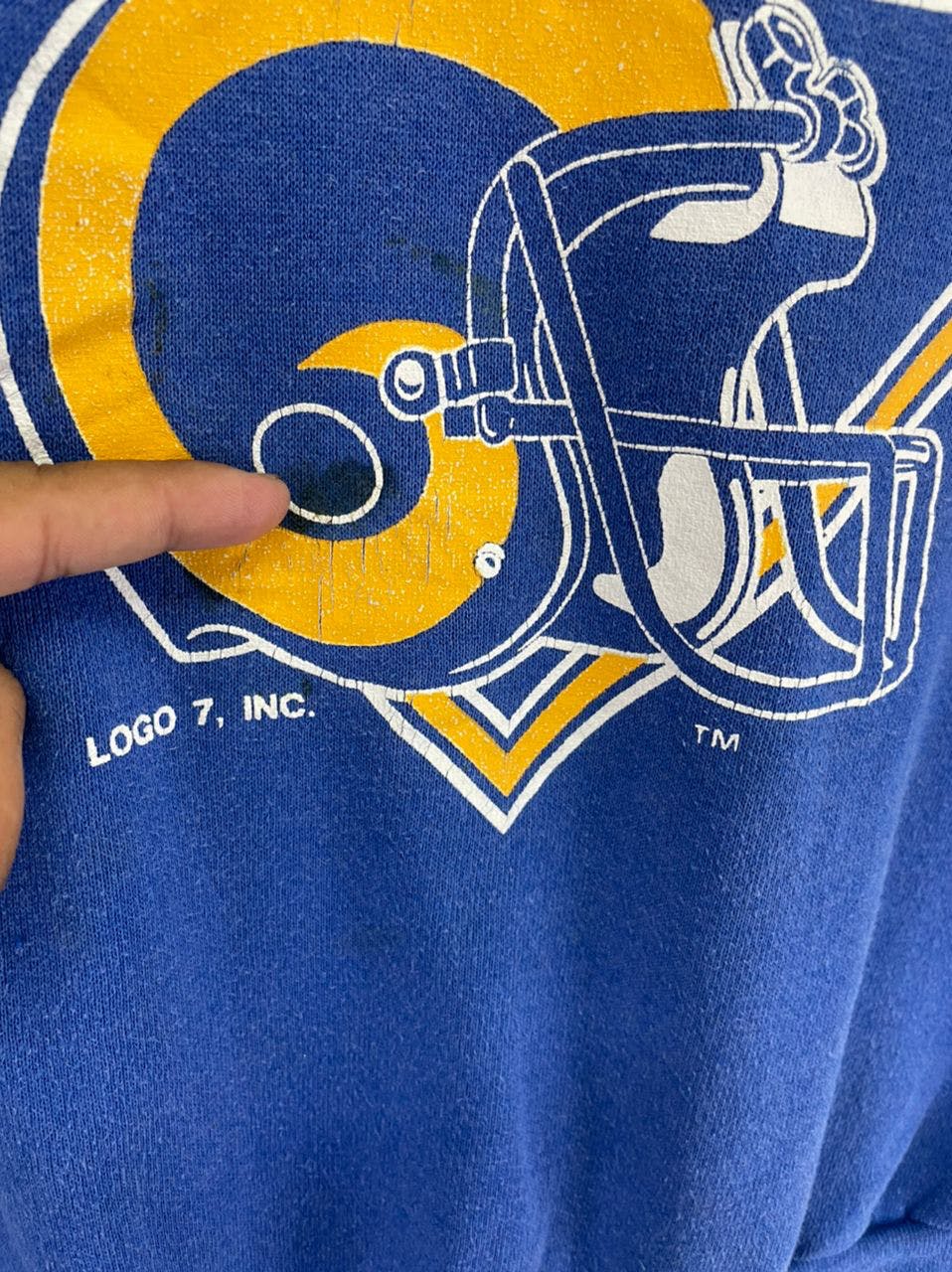 Vintage RAMS Los Angeles Logo 7 Big Logo Sweatshirt - 6