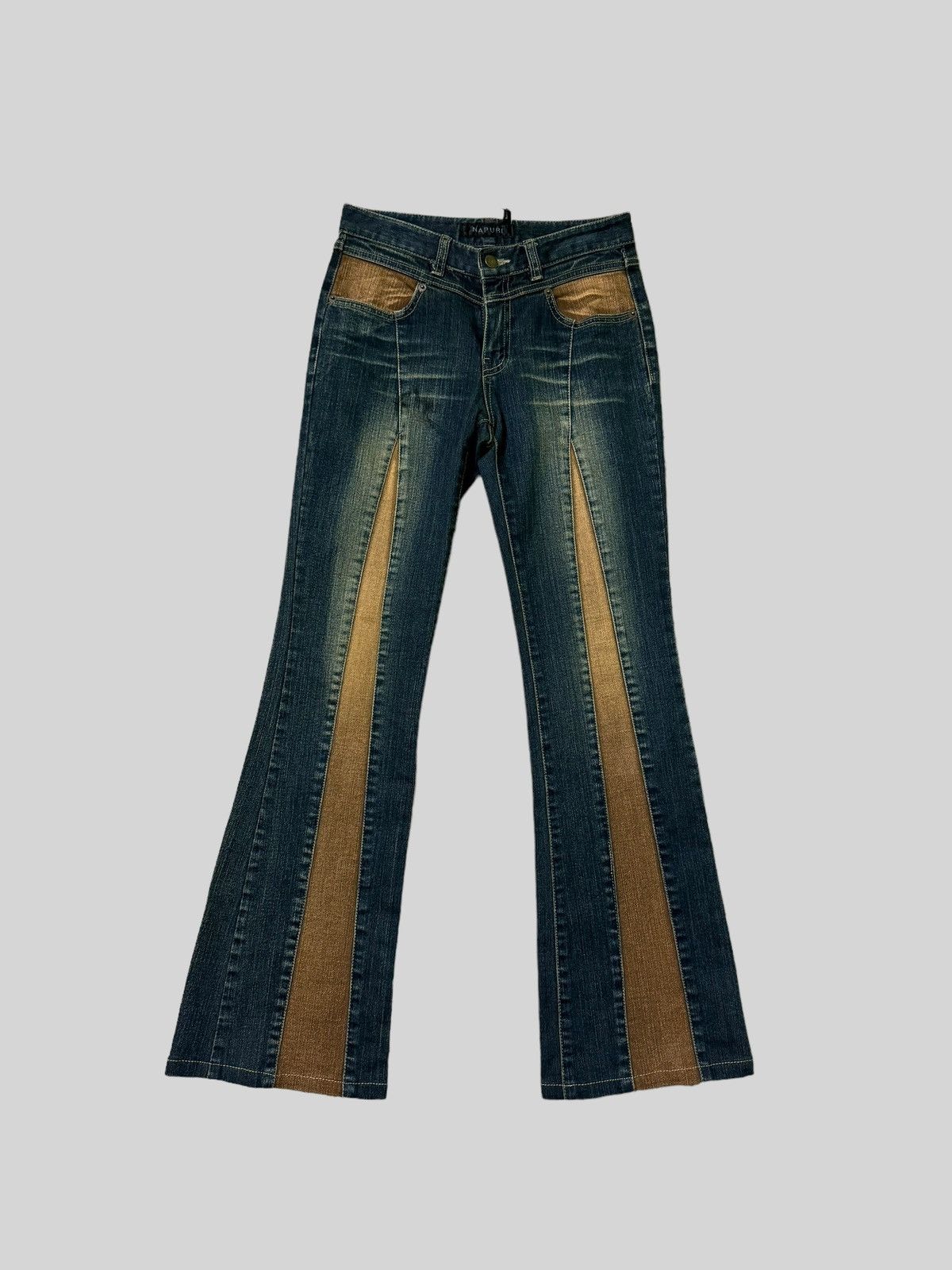 Flared Napuri Reconstructed Reworked jeans - 1