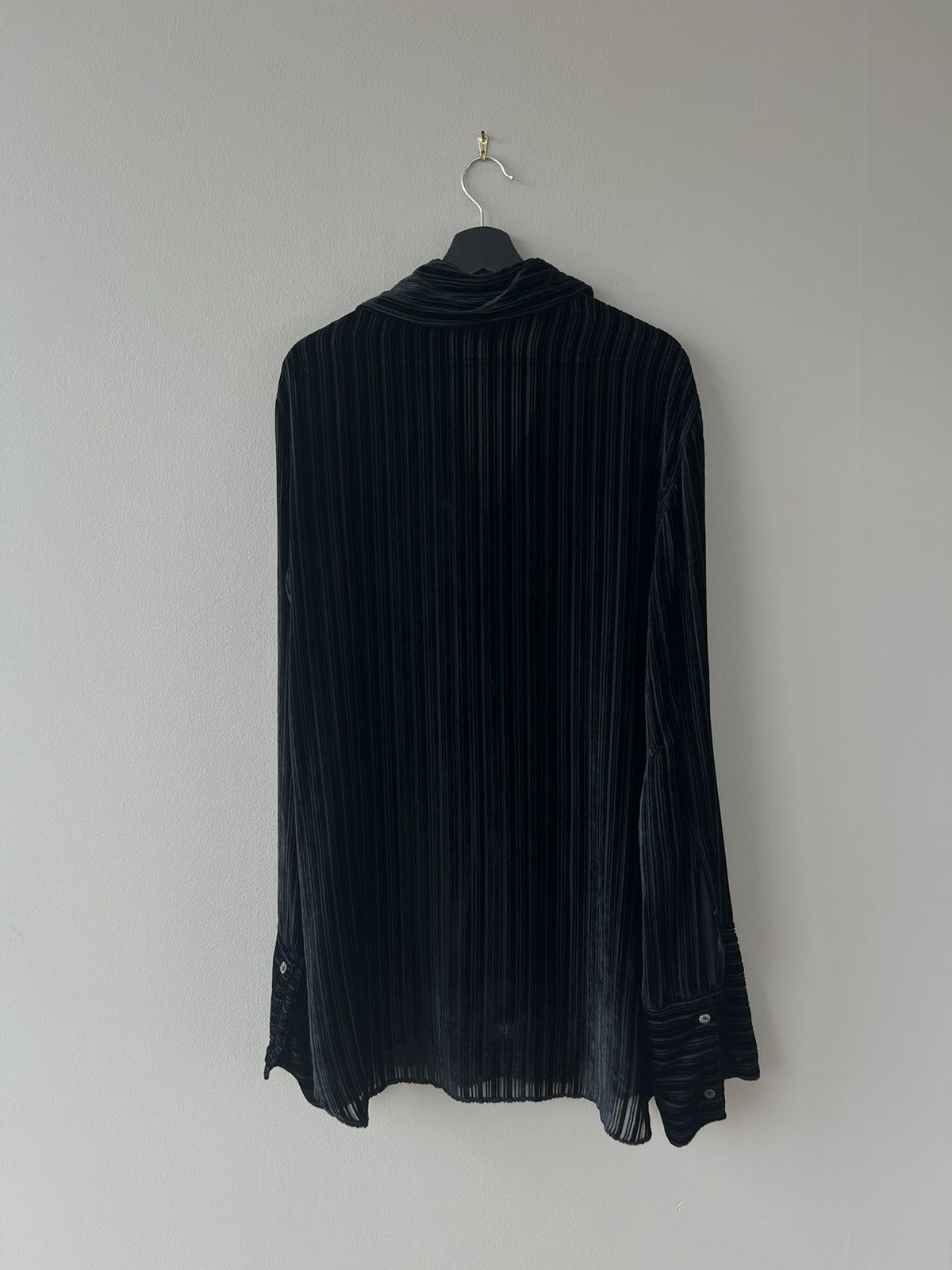 AW18 “Harlot” Striped Velvet Shirt - 5