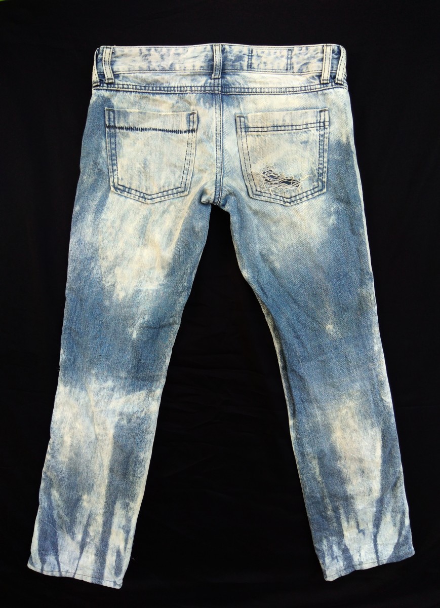 Distressed Denim - SLY JAPAN STONE WASH DESTROYED DENIM - 6