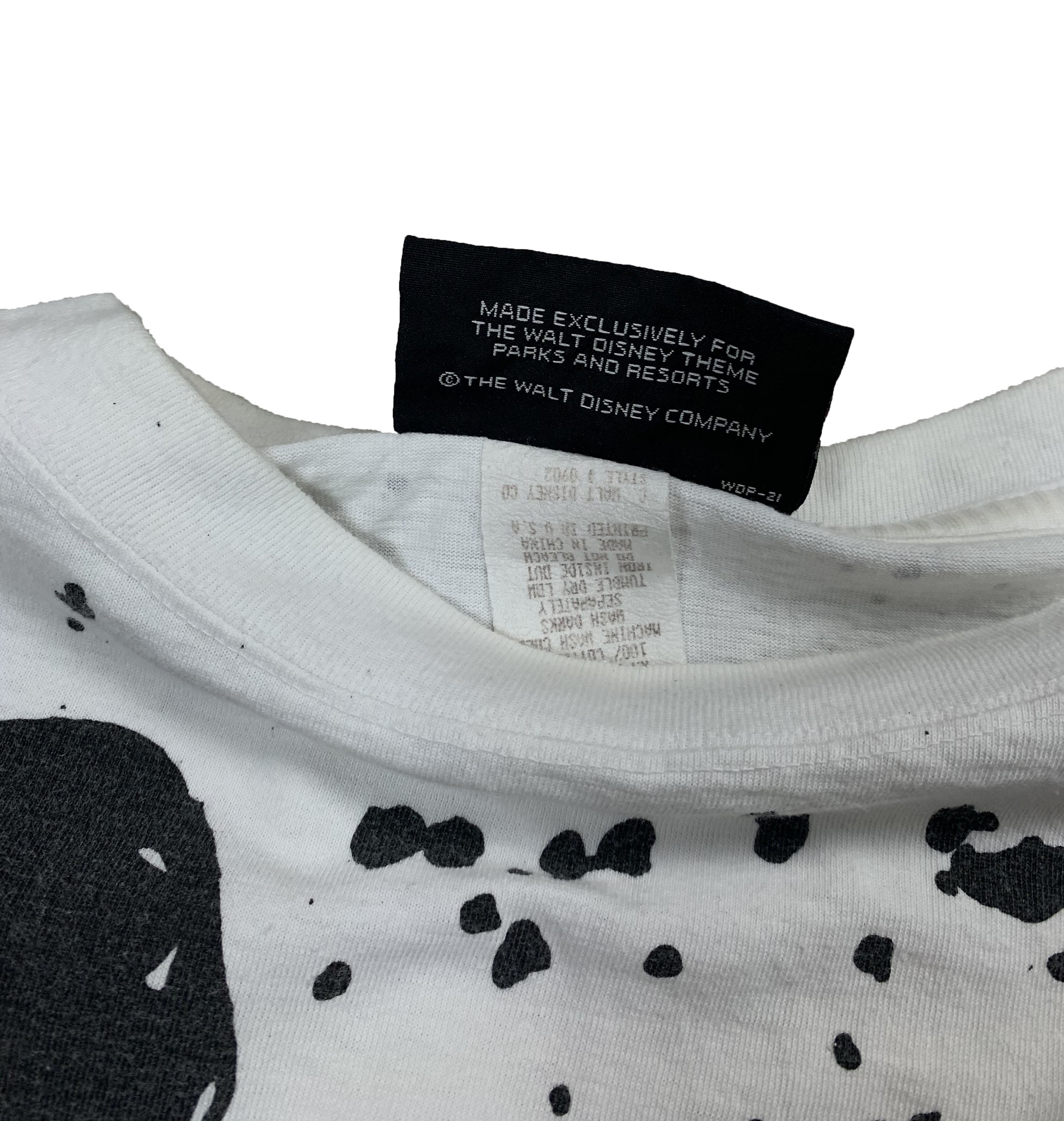 Vintage Mickey Mouse T Shirt Disney Dalmatians All Over Print Shirt Black White Tee 90s TShirt Men Shirt Women Shirt Cartoon - 4
