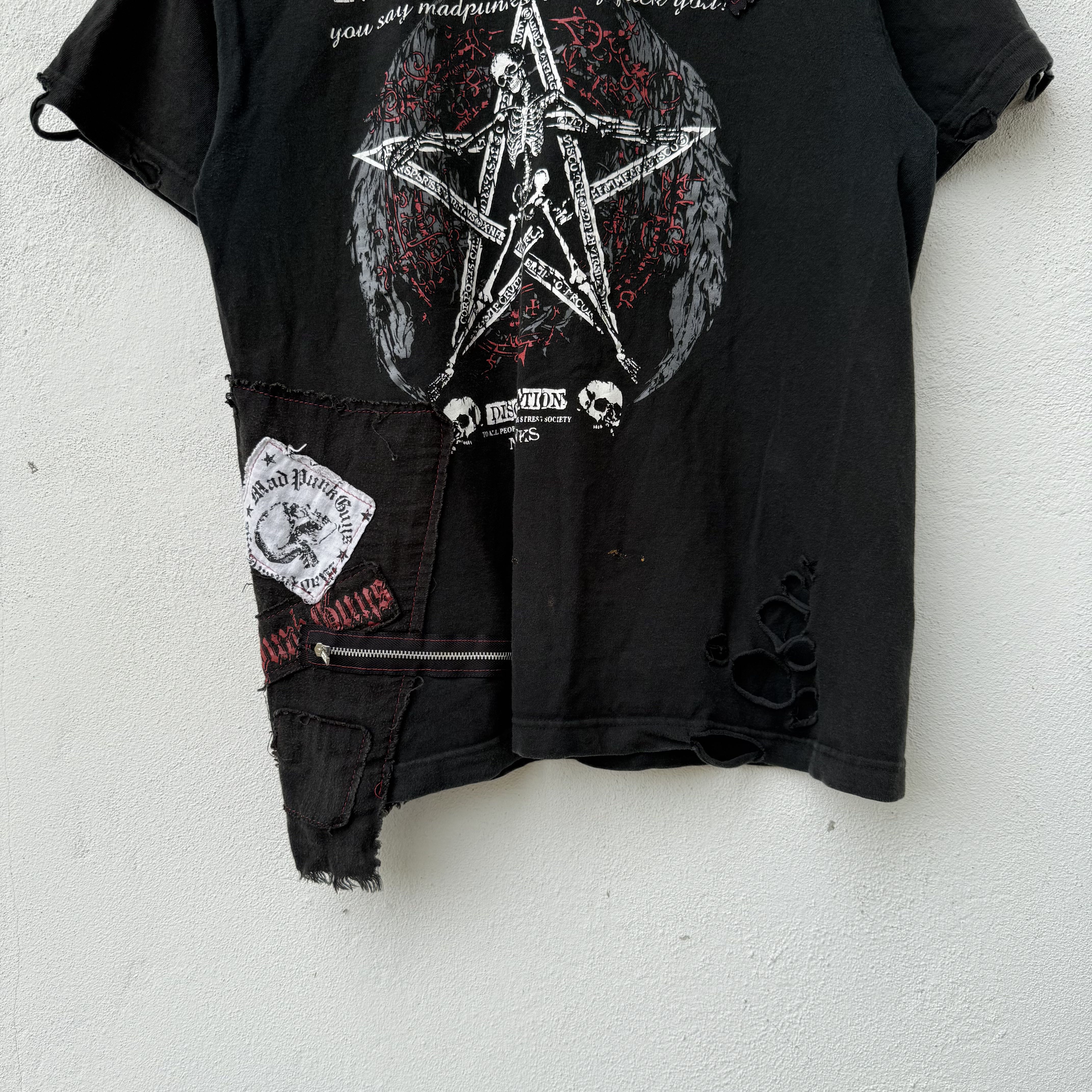 Vintage Mad Punk Gothic Cross Bondage Shirt - 7
