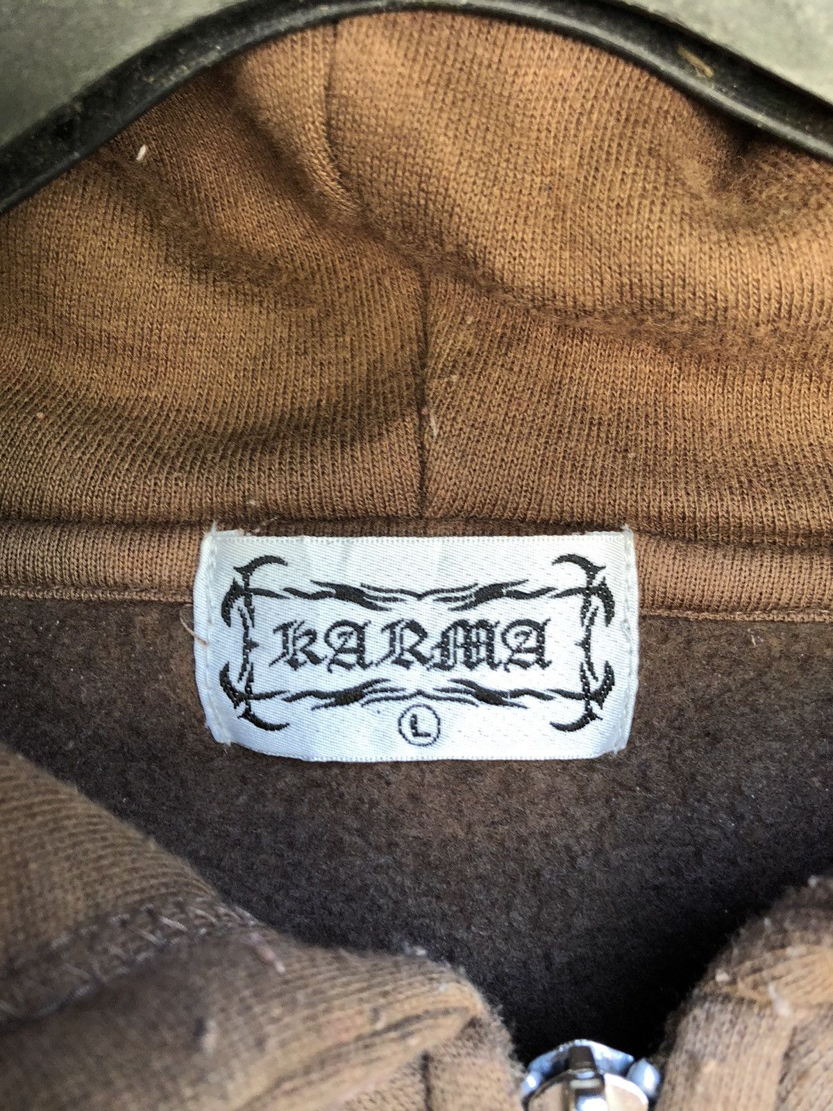 Japanese Brand - Karma Flame Embroidery Zipper Hoodie - 9