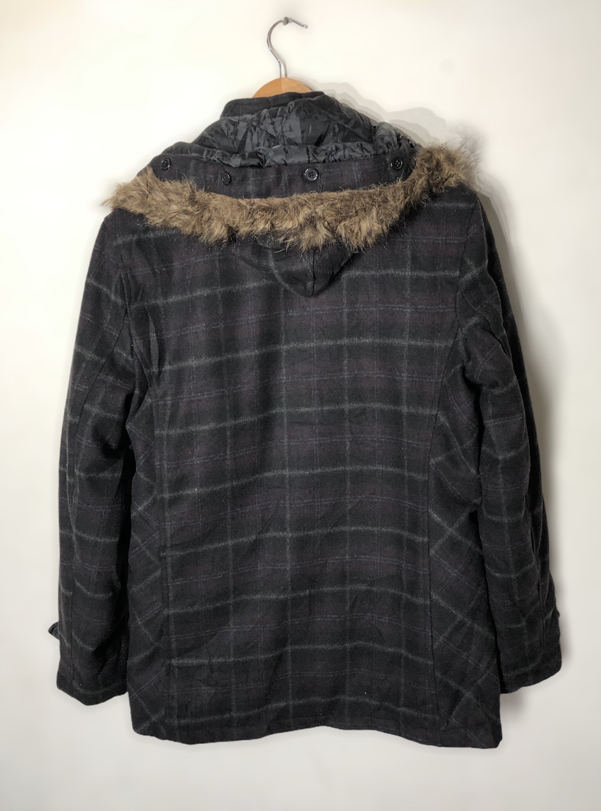 🔥in the attic homme check faux fur jacket - 4