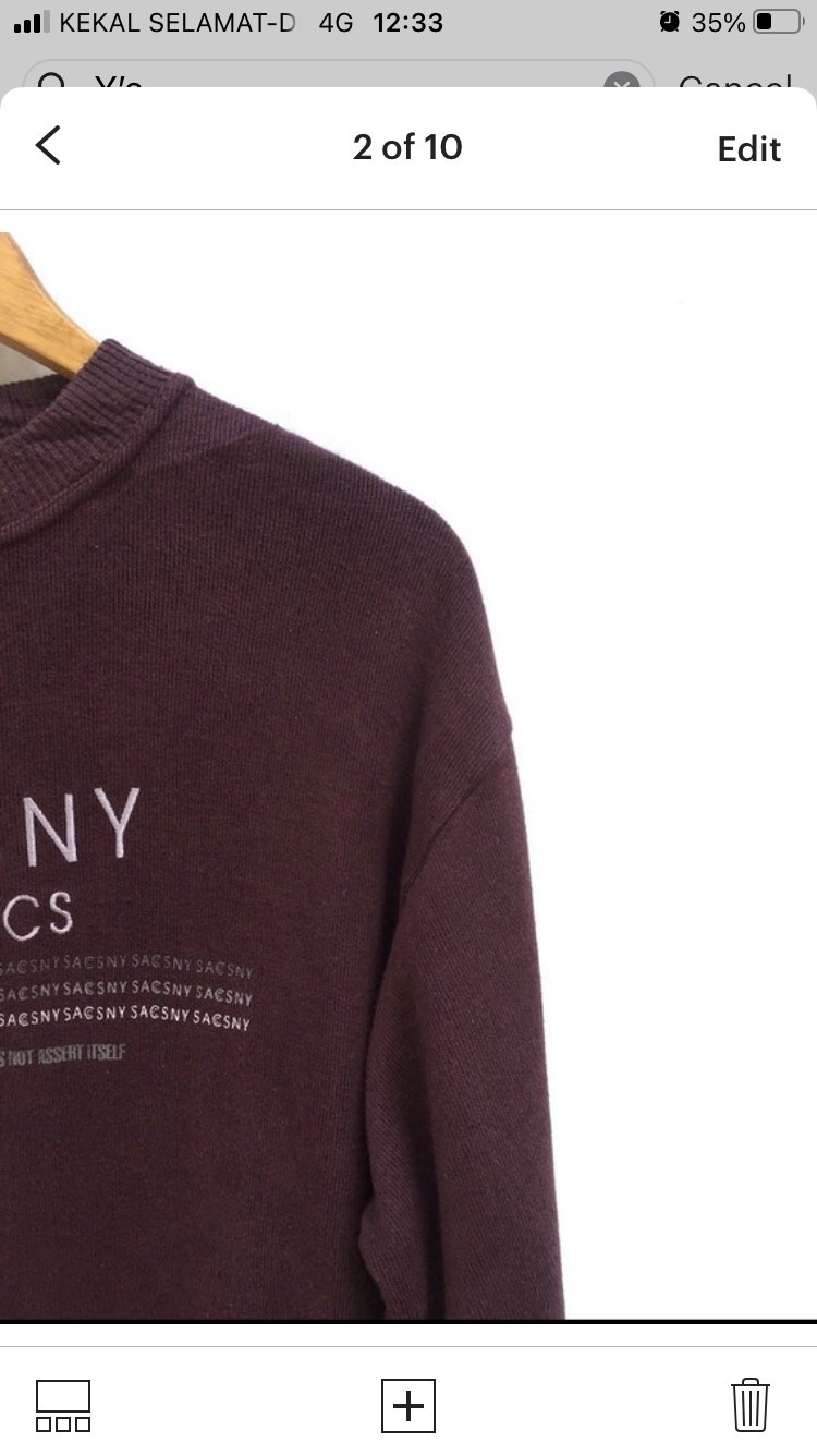 Vintage - Vintage SACSNY Y’SACCS By Yohji Yamamoto Embroided Spellout Sweatshirt - 2