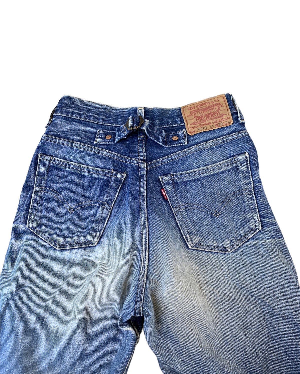 Vintage Levi’s Big E Lot 701 XX Buckle Belt Selvedge Jeans