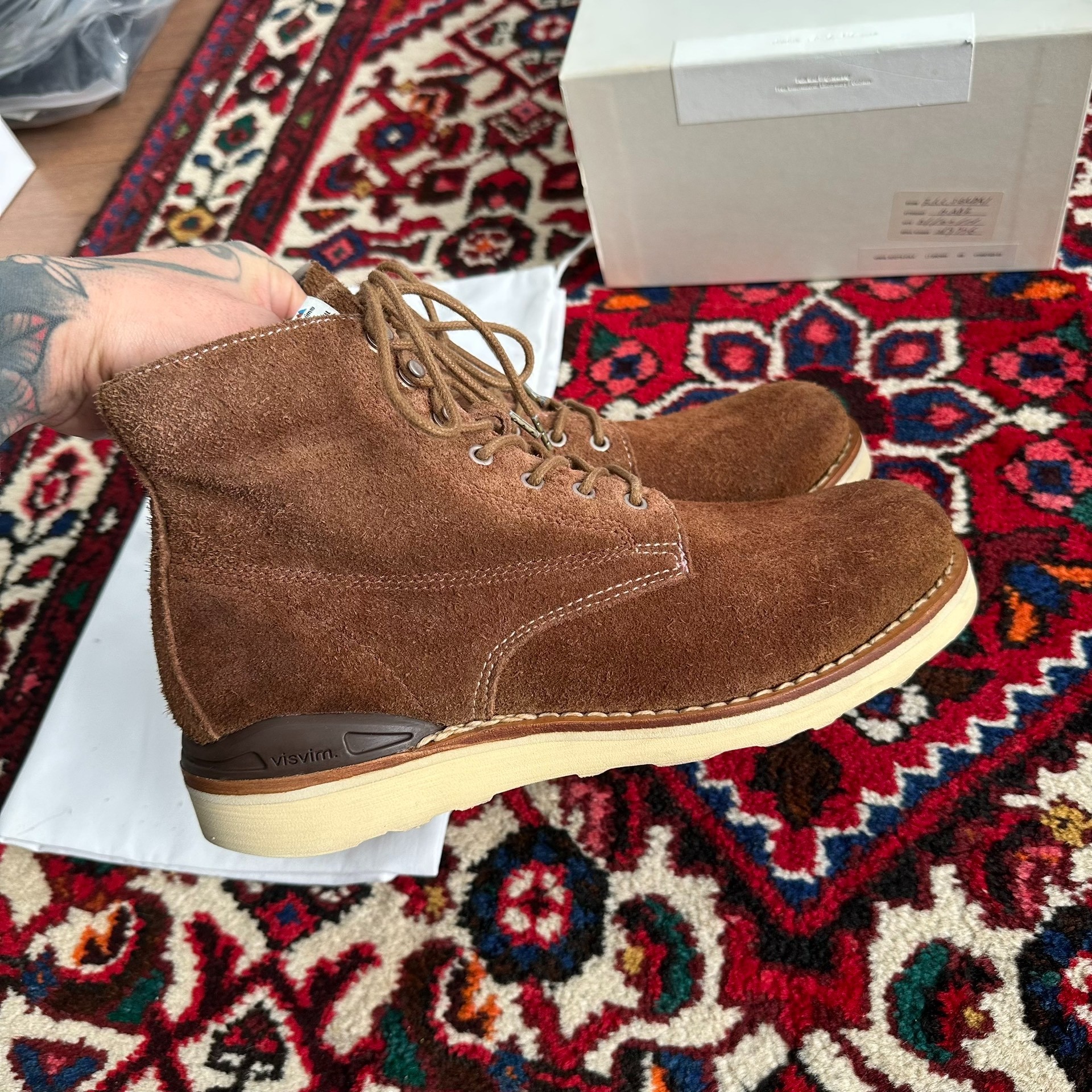 visvim 10aw virgil suede boots - 7