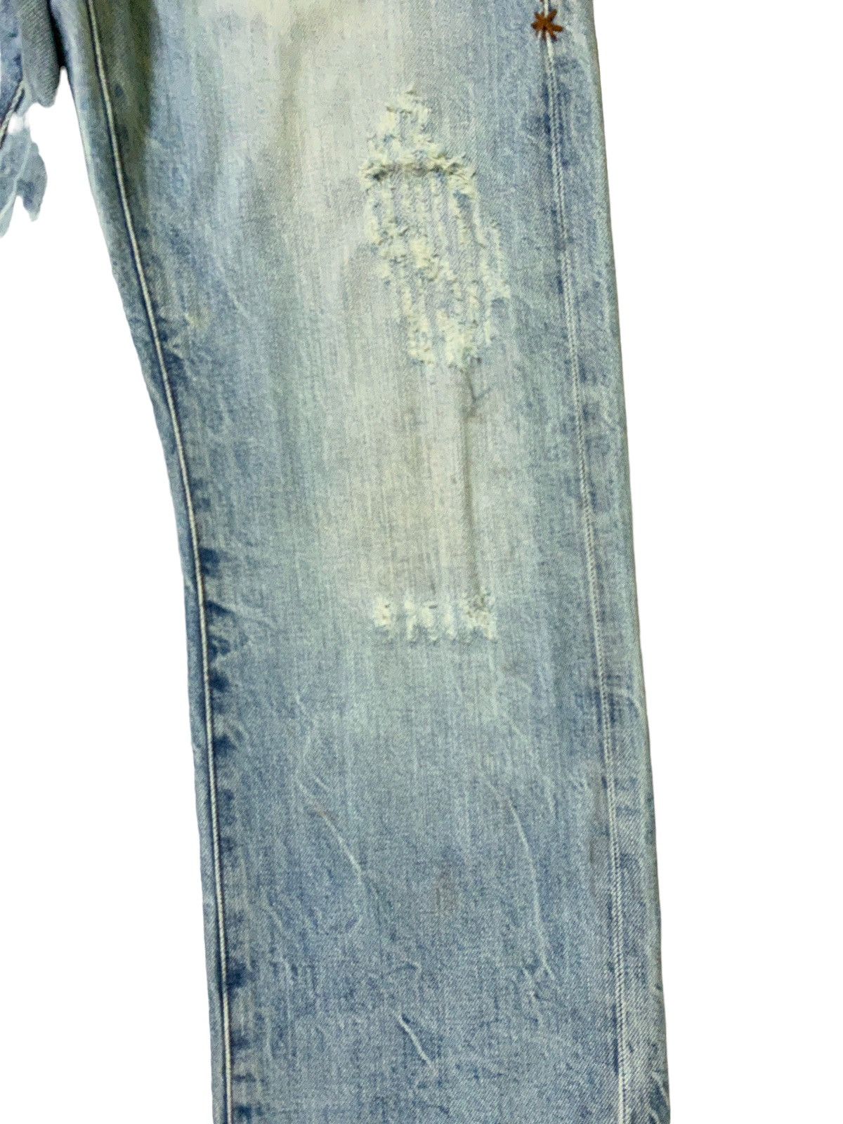 Distressed Denim - Distressed Japan Denim Zipper Custom Denim Jeans - 7